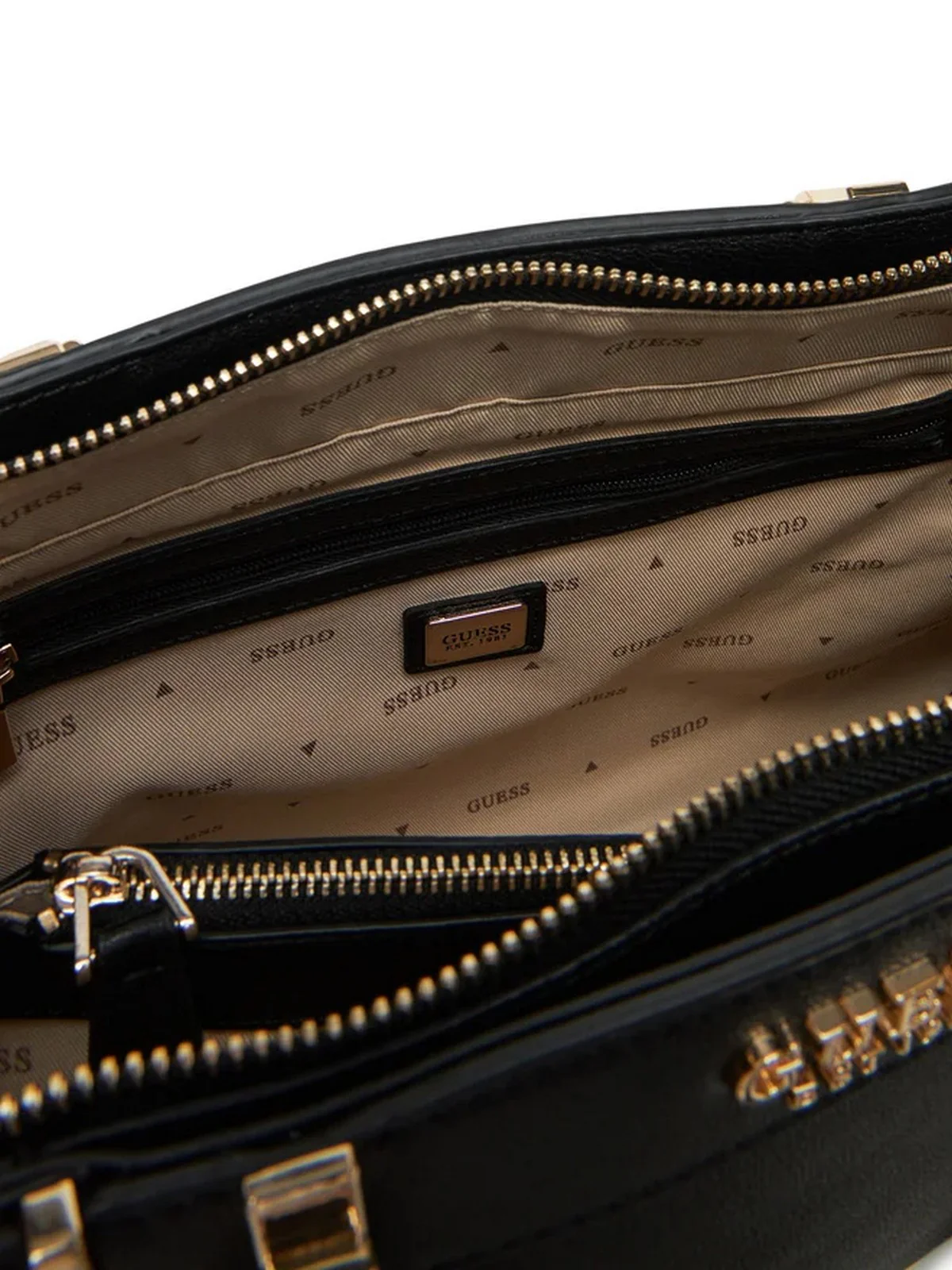 GUESS Borsa Donna ANADELA 3 COMP SATCHEL HWBG96 33060 BLA Nero - Image 4