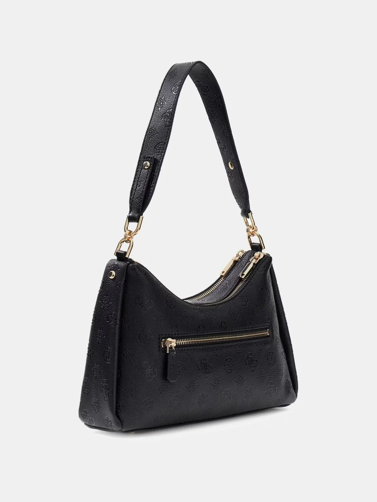 GUESS Borsa Donna ANISE DOUBLE ZIP SHOULDER BAG HWPD99 16180 BLO BLACK LOGO - Image 4