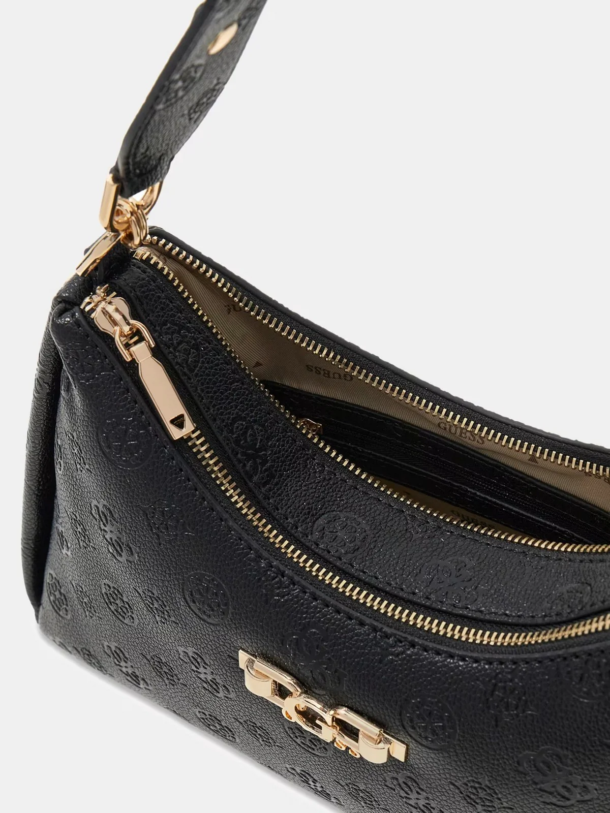 GUESS Borsa Donna ANISE DOUBLE ZIP SHOULDER BAG HWPD99 16180 BLO BLACK LOGO - Image 5