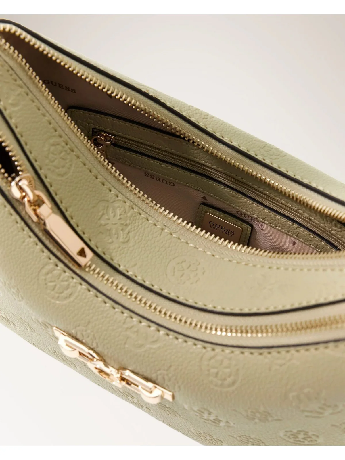 GUESS Borsa Donna ANISE DOUBLE ZIP SHOULDER BAG HWPD99 16180 SGO SAGE LOGO - Image 2