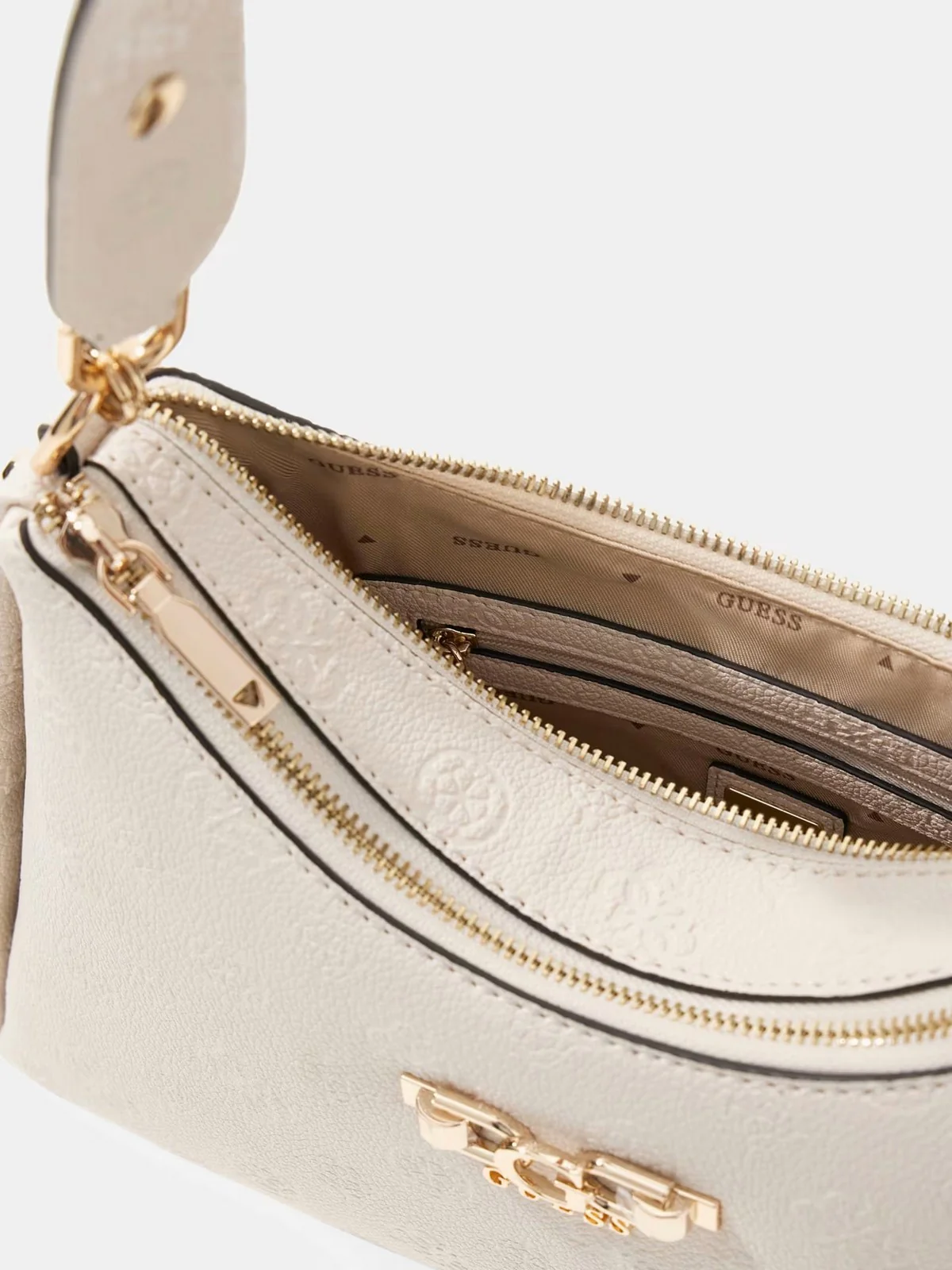 GUESS Borsa Donna ANISE DOUBLE ZIP SHOULDER BAG HWPD99 16180 STL STONE LOGO - Image 4