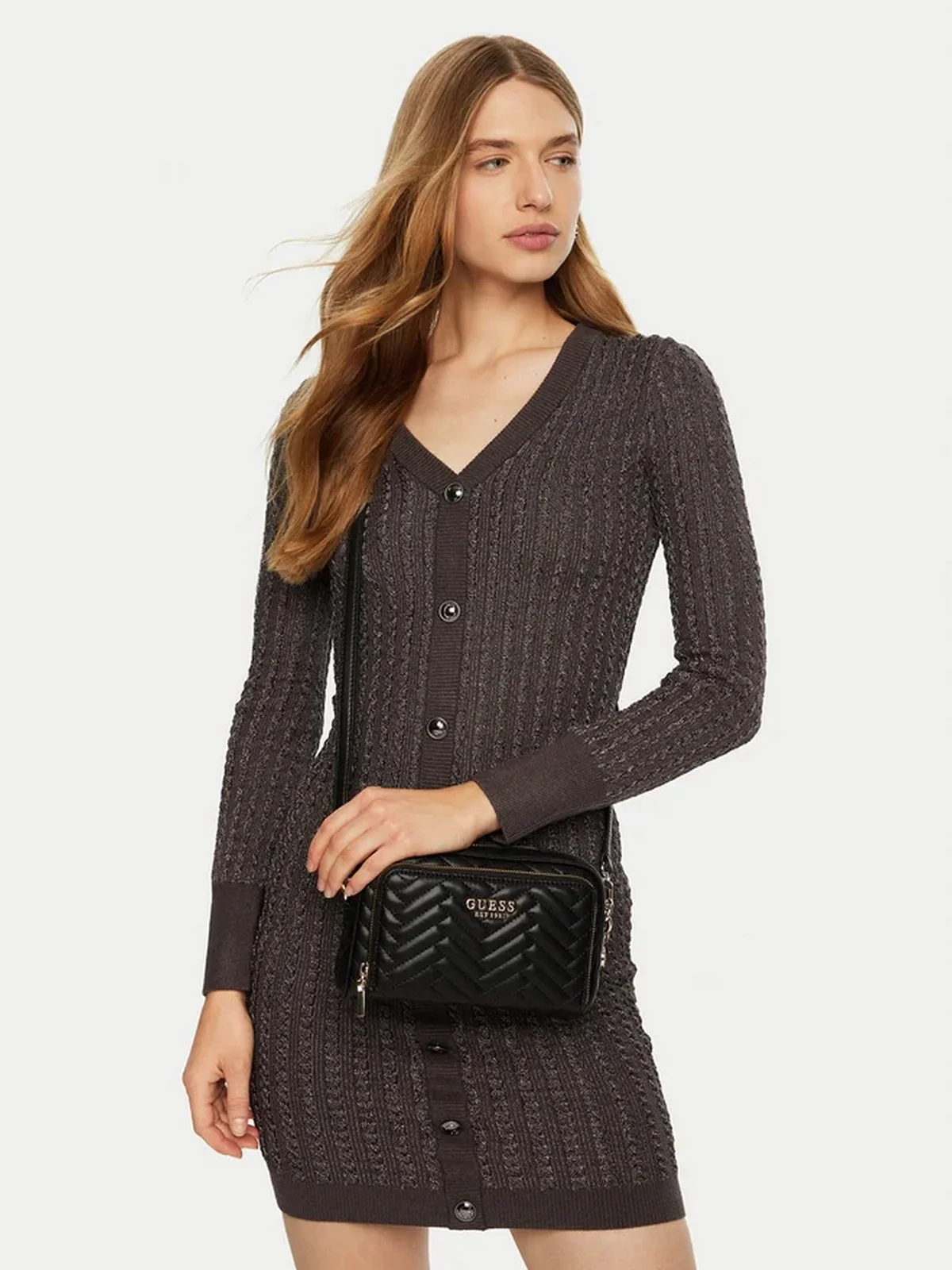 GUESS Borsa Donna ANNING CAMERA CROSSBODY HWQG95 08140 BLA Nero - Image 5