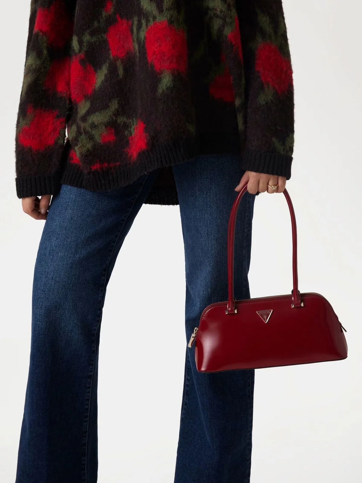 GUESS Borsa Donna ARNELA SHOULDER SATCHEL HWNG94 96080 RED Rosso - Image 5