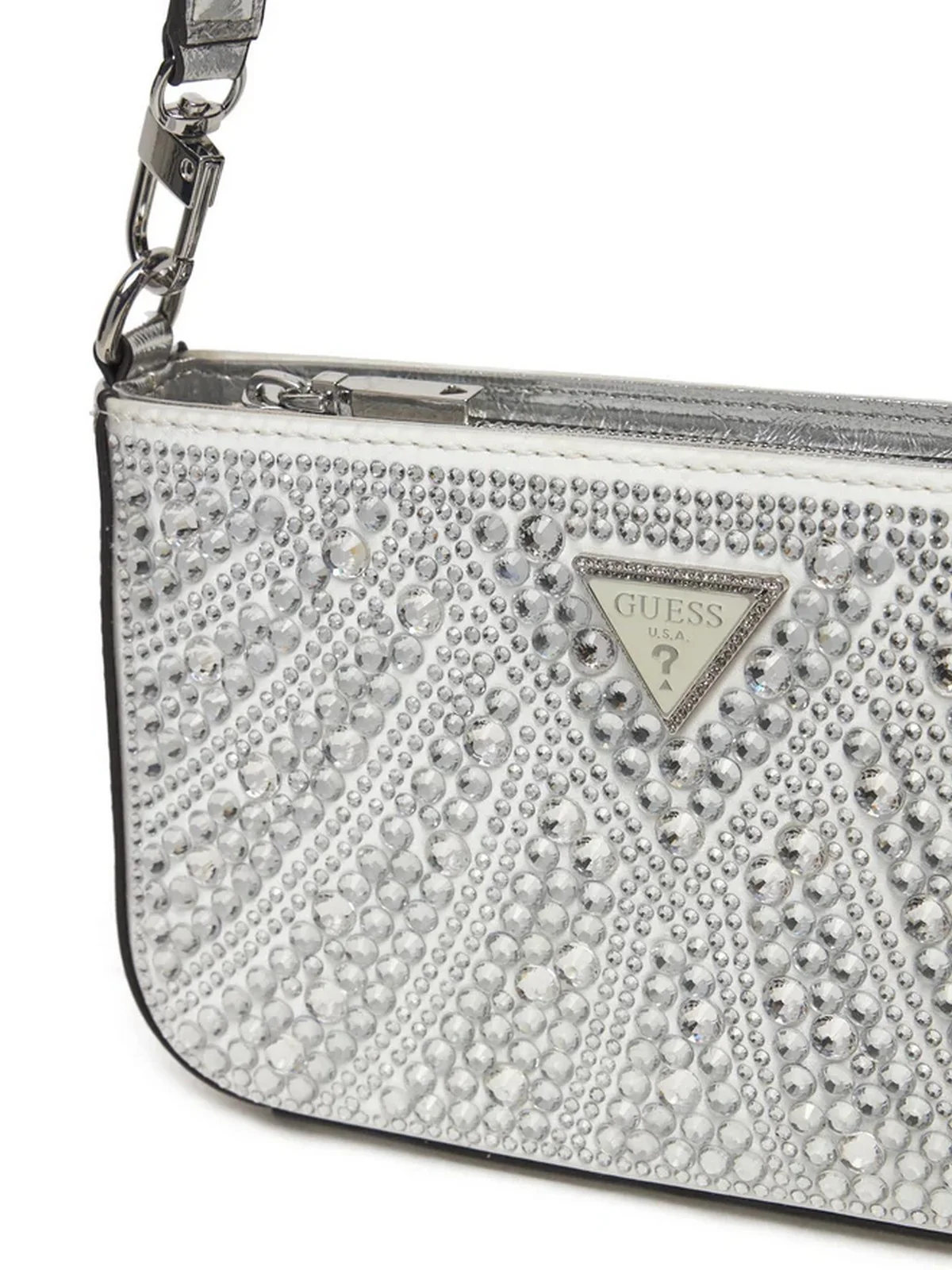 GUESS Borsa Donna BEAUVOIR MINI TOP ZIP SHDR BAG HWXY95 28720 SIL Argento - Image 2