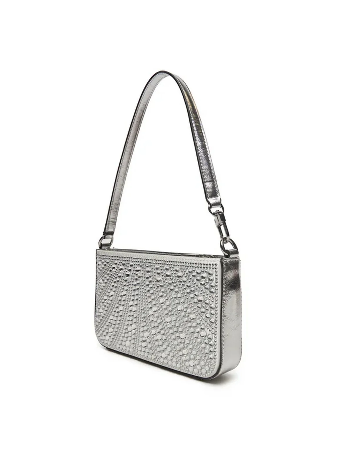 GUESS Borsa Donna BEAUVOIR MINI TOP ZIP SHDR BAG HWXY95 28720 SIL Argento - Image 3