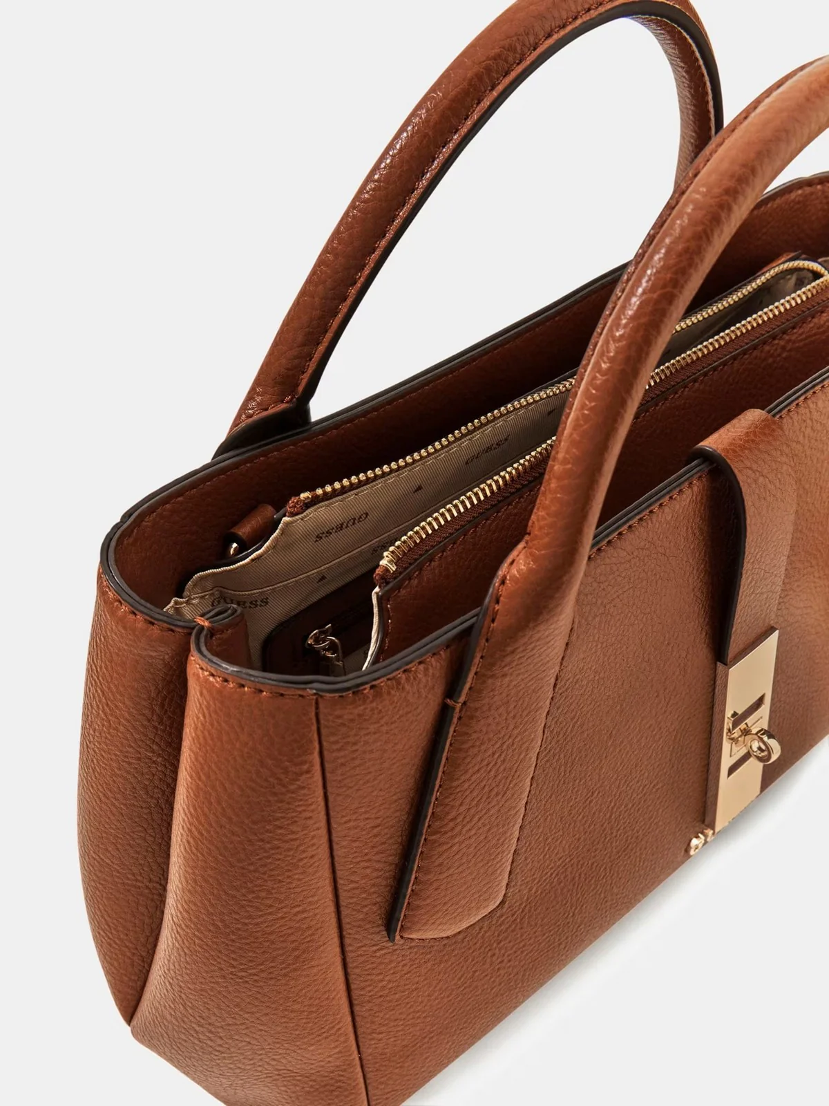 GUESS Borsa Donna BROOKE HIGH SOCIETY SATCHEL HWBG98 97060 COG COGNAC - Image 5