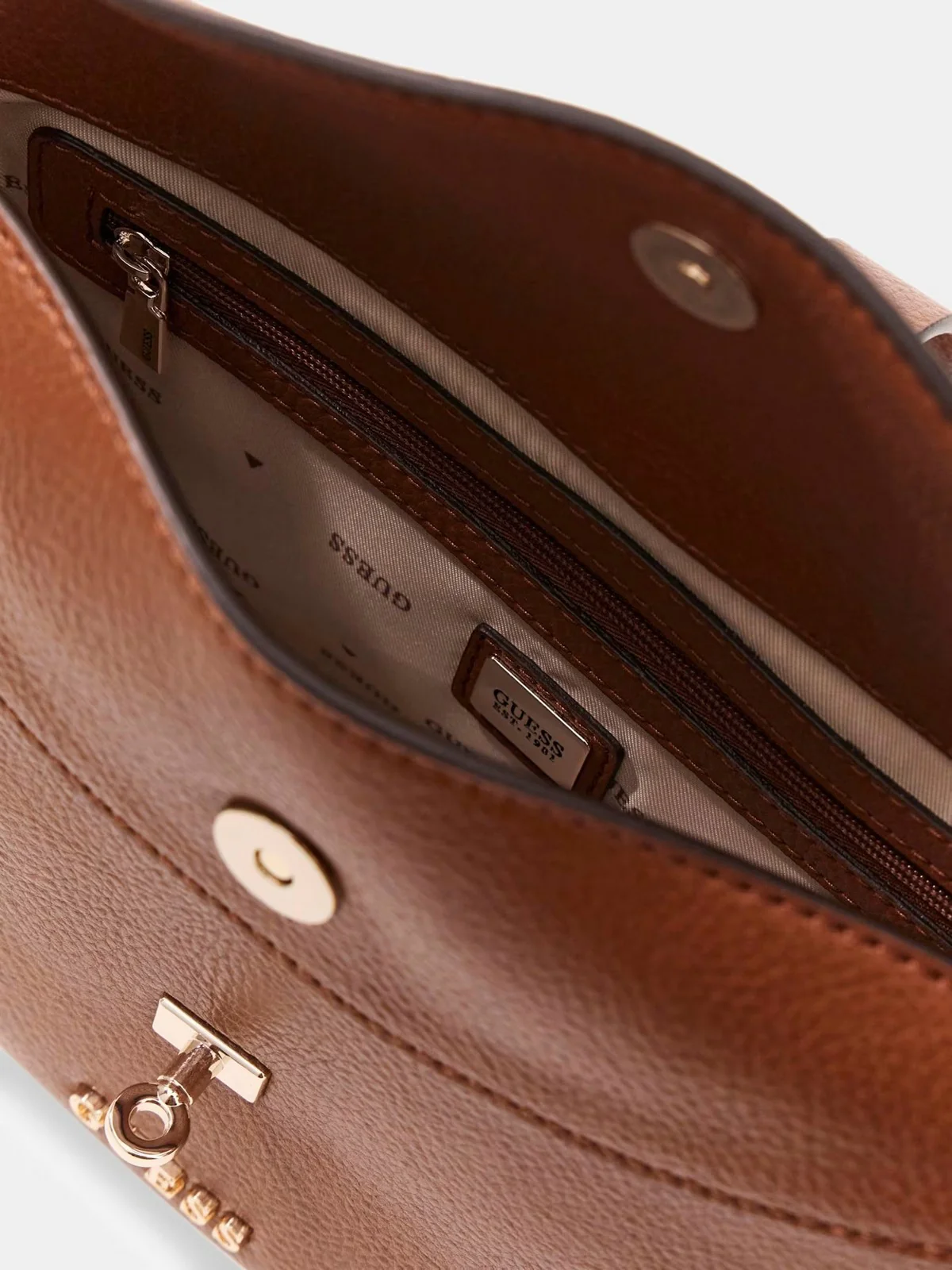 GUESS Borsa Donna BROOKE SHOULDER BAG HWBG98 97180 COG COGNAC - Image 5