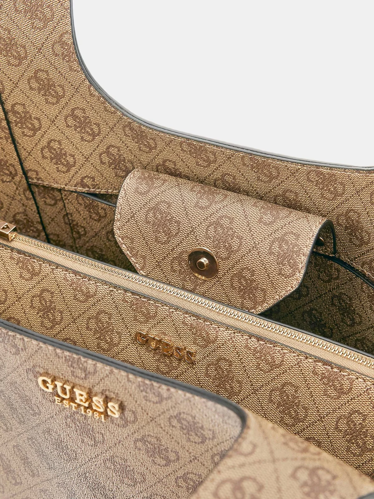 GUESS Borsa Donna CALISTA 2 IN 1 TOTE HWSG73 34220 LTL LATTE LOGO - Image 3