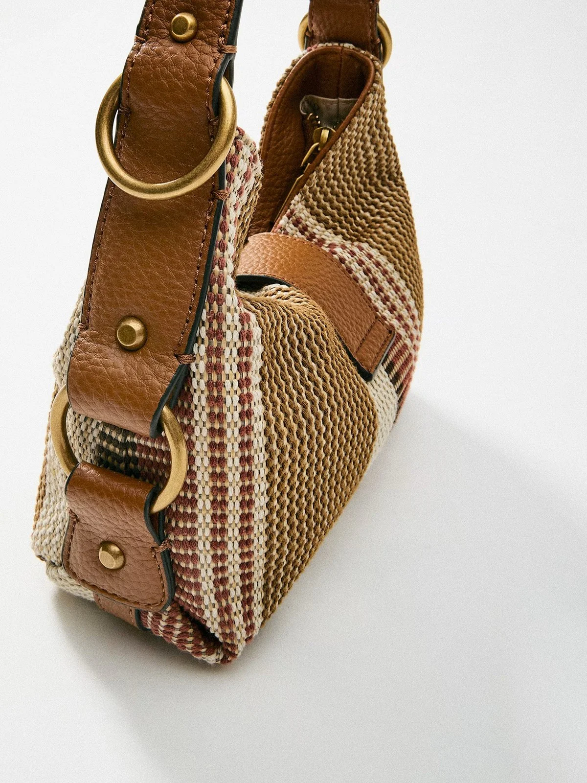 GUESS Borsa Donna CAMDEN MINI SHOULDER BAG HWAB93 08720 CGM COGNAC MULTI - Image 5