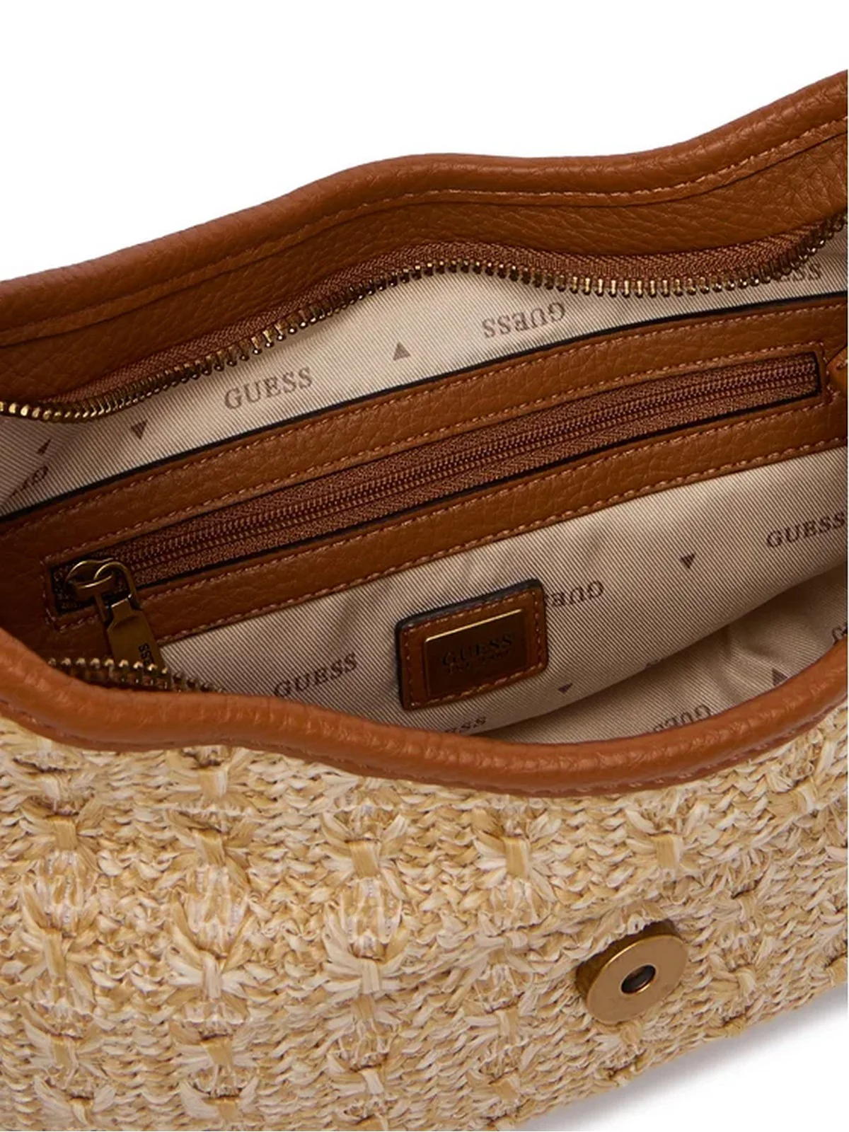 GUESS Borsa Donna CAMDEN MINI SHOULDER BAG HWRB93 08720 NTC NATURAL/COGNAC - Image 2
