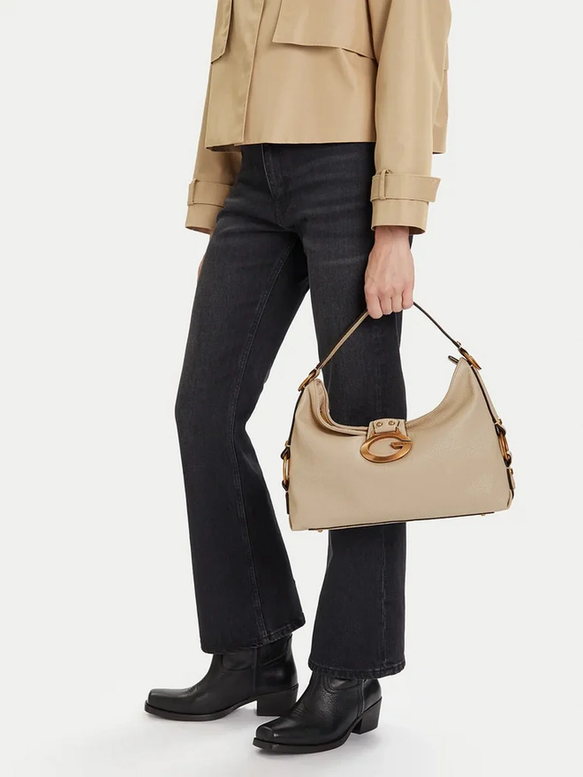 GUESS Borsa Donna CAMDEN SHOULDER BAG HWBB93 08180 BON BONE - Image 2