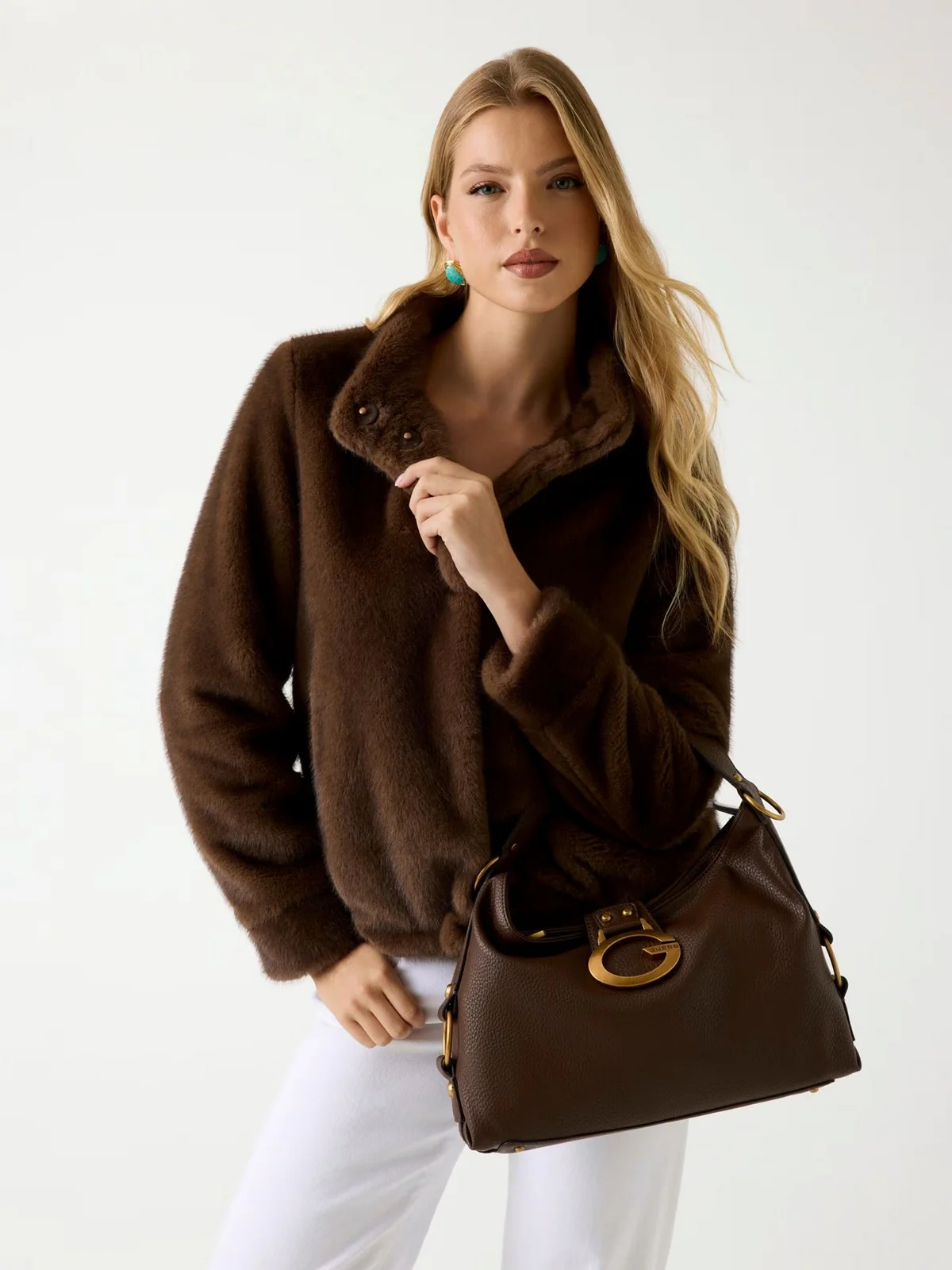 GUESS Borsa Donna CAMDEN SHOULDER BAG HWBB93 08180 ESP ESPRESSO - Image 3