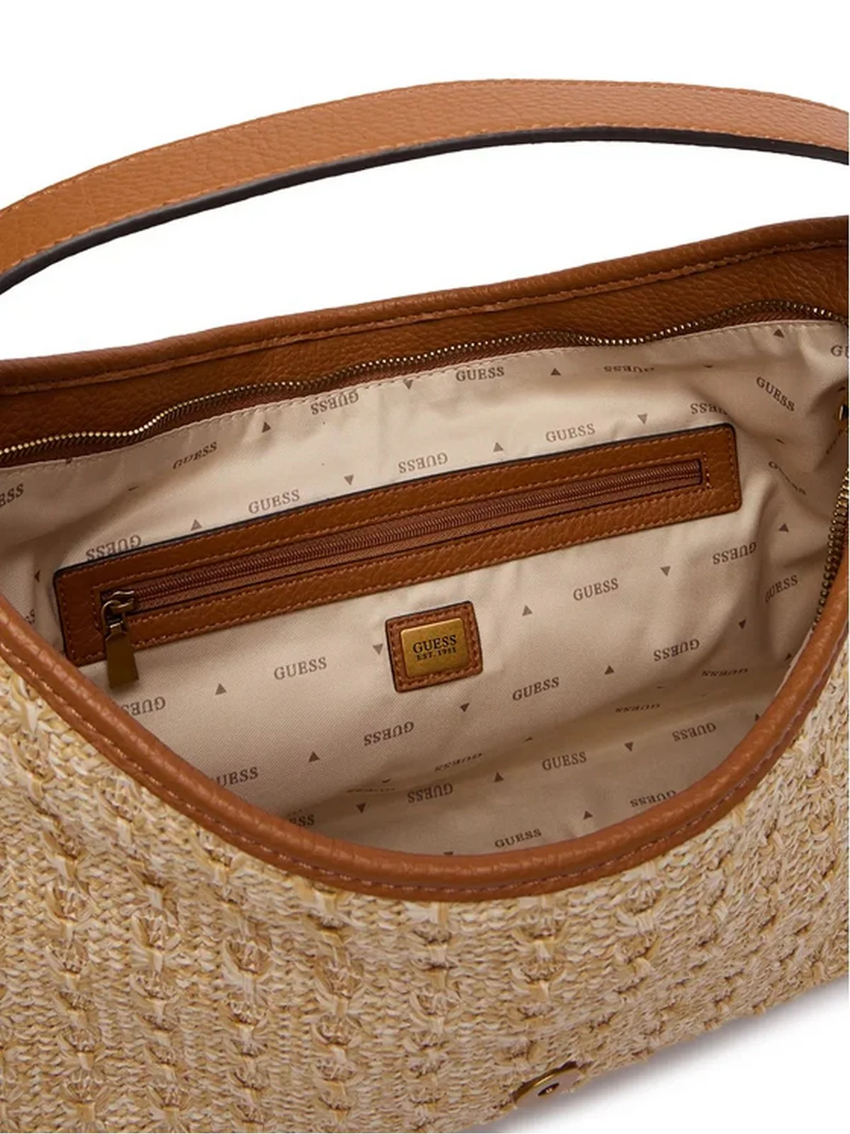 GUESS Borsa Donna CAMDEN SHOULDER BAG HWRB93 08180 NTC NATURAL/COGNAC - Image 2