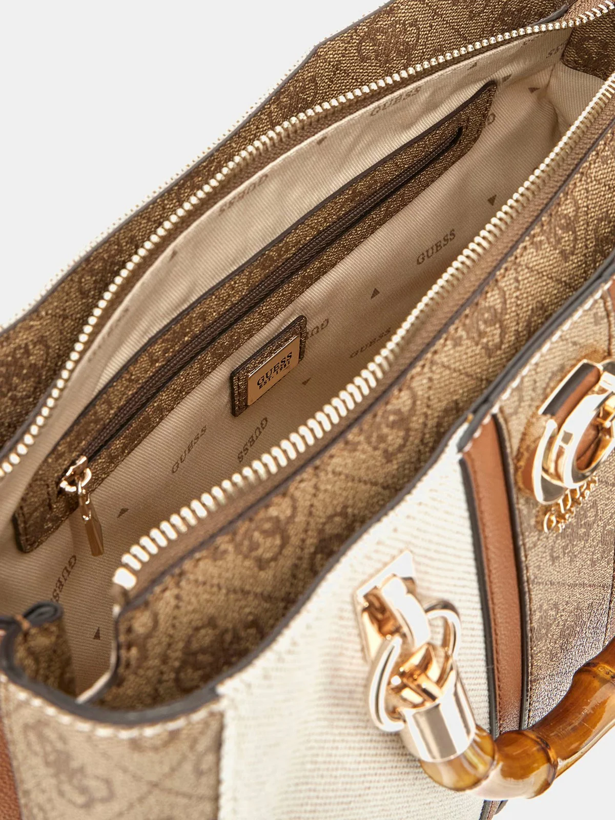 GUESS Borsa Donna Canvas Ii Small Tote HWAG93 37060 NLL Marrone - Image 3