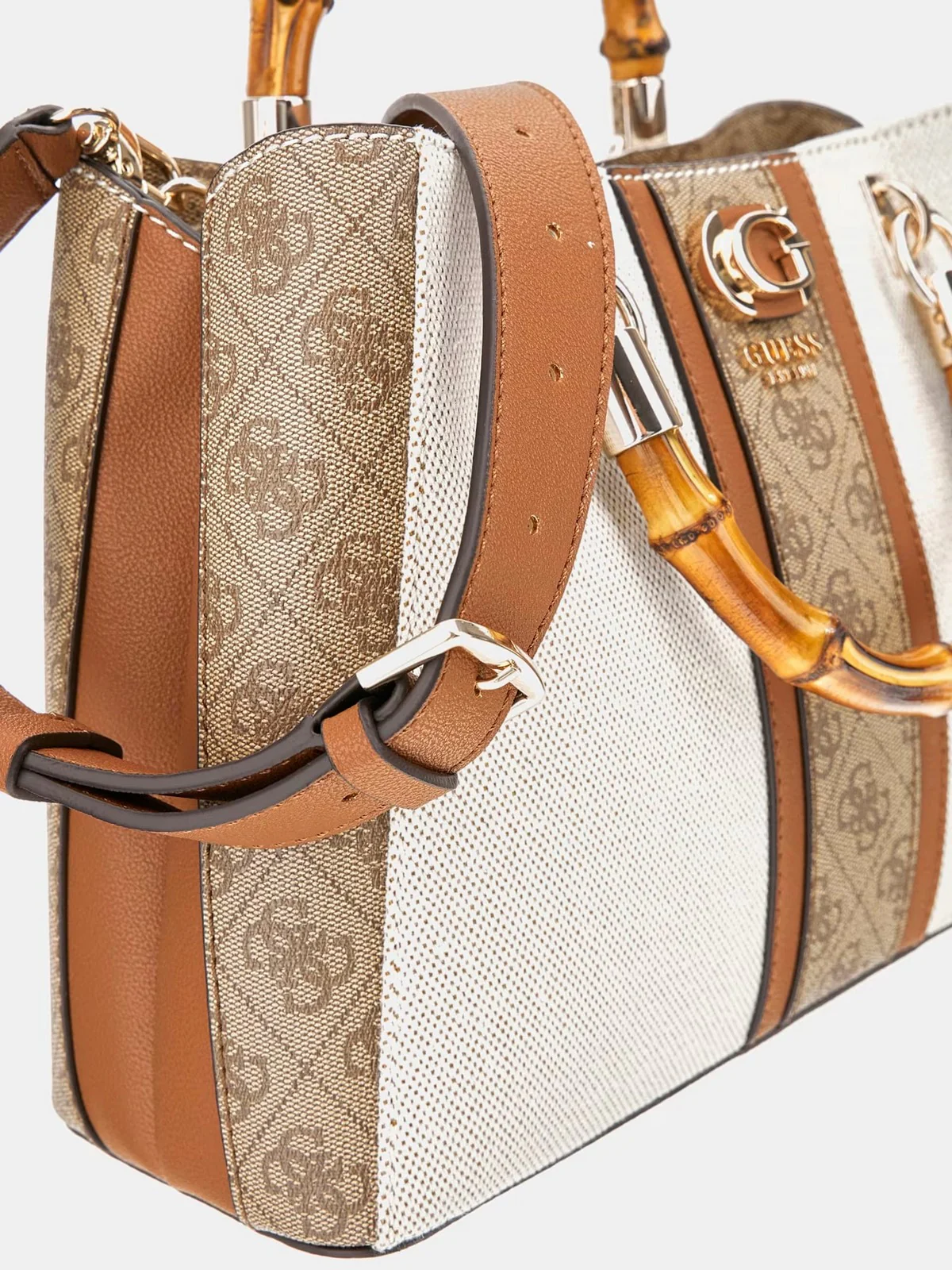 GUESS Borsa Donna Canvas Ii Small Tote HWAG93 37060 NLL Marrone - Image 4
