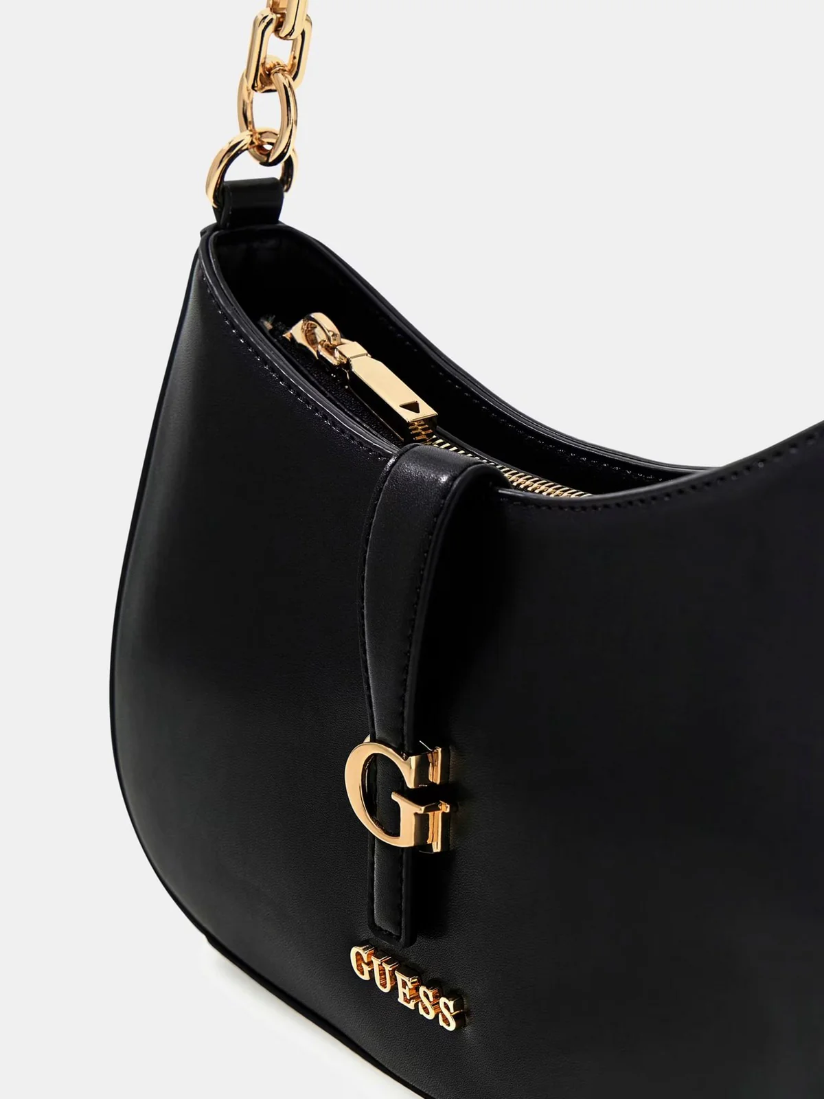 GUESS Borsa Donna CARRIE TOP ZIP SHOULDER BAG HWVG98 96180 BLA BLACK - Image 5