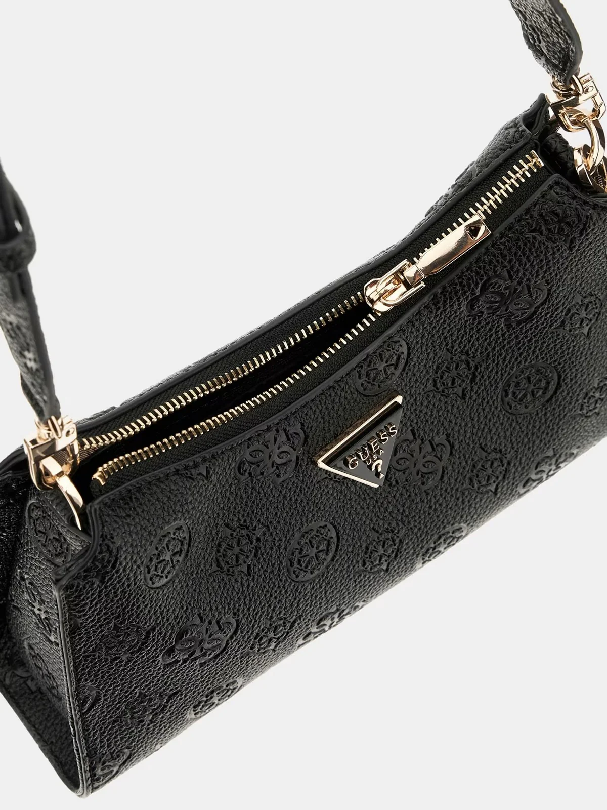 GUESS Borsa Donna CRESIDIA II TOP ZIP SHLDR BAG HWPD98 88180 BLO BLACK LOGO - Image 4