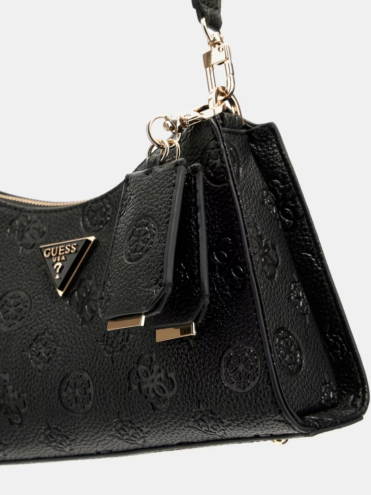 GUESS Borsa Donna CRESIDIA II TOP ZIP SHLDR BAG HWPD98 88180 BLO BLACK LOGO - Image 5
