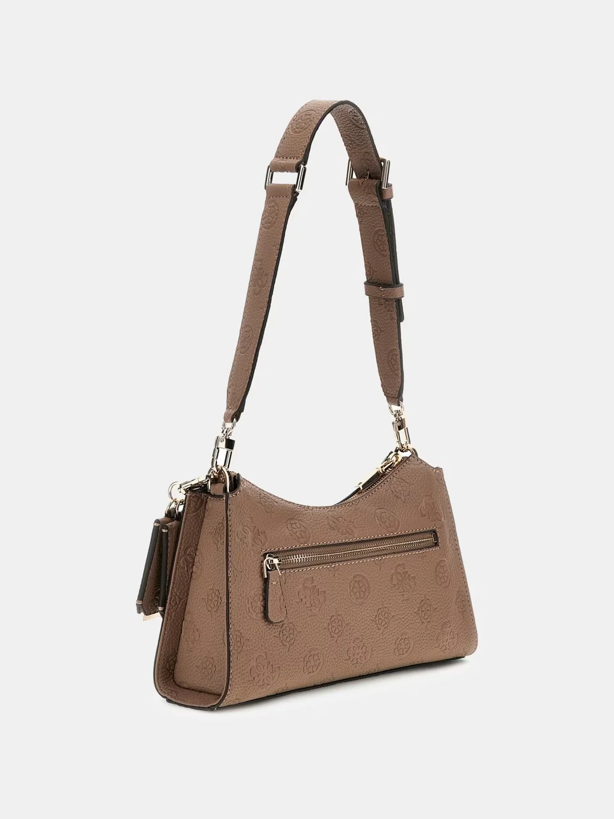 GUESS Borsa Donna CRESIDIA II TOP ZIP SHLDR BAG HWPD98 88180 DKO DARK TAUPE LOGO - Image 3