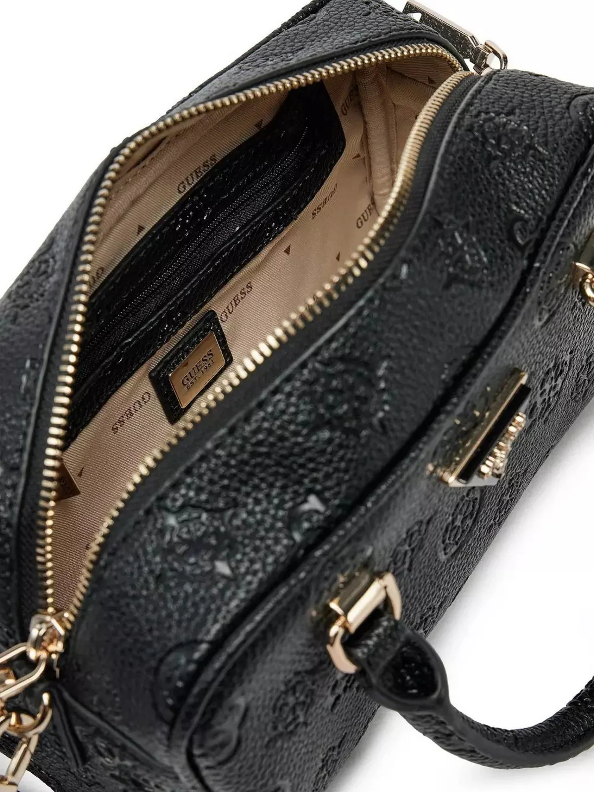 GUESS Borsa Donna CRESIDIA SMALL SATCHEL HWPG93 49050 BLA BLACK - Image 4