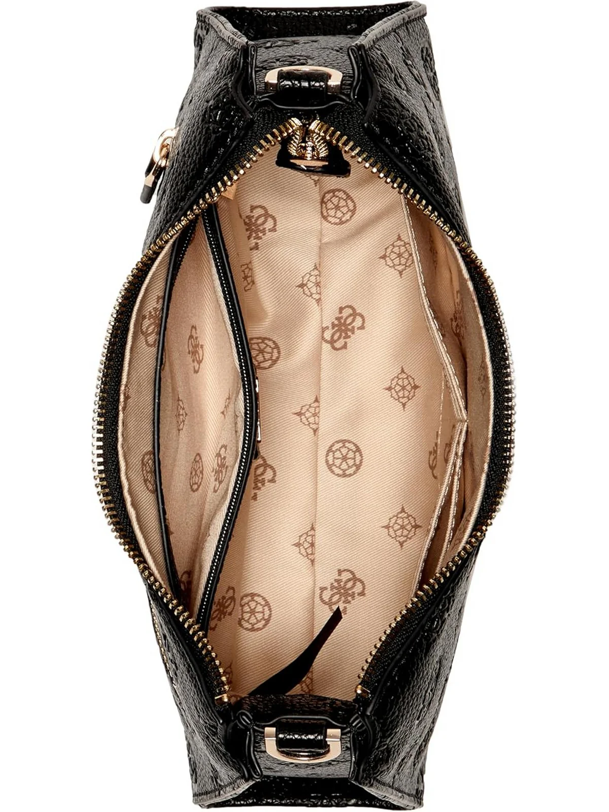 GUESS Borsa Donna CRESIDIA TOP ZIP SHOULDER BAG HWPG93 49180 BLA BLACK - Image 5