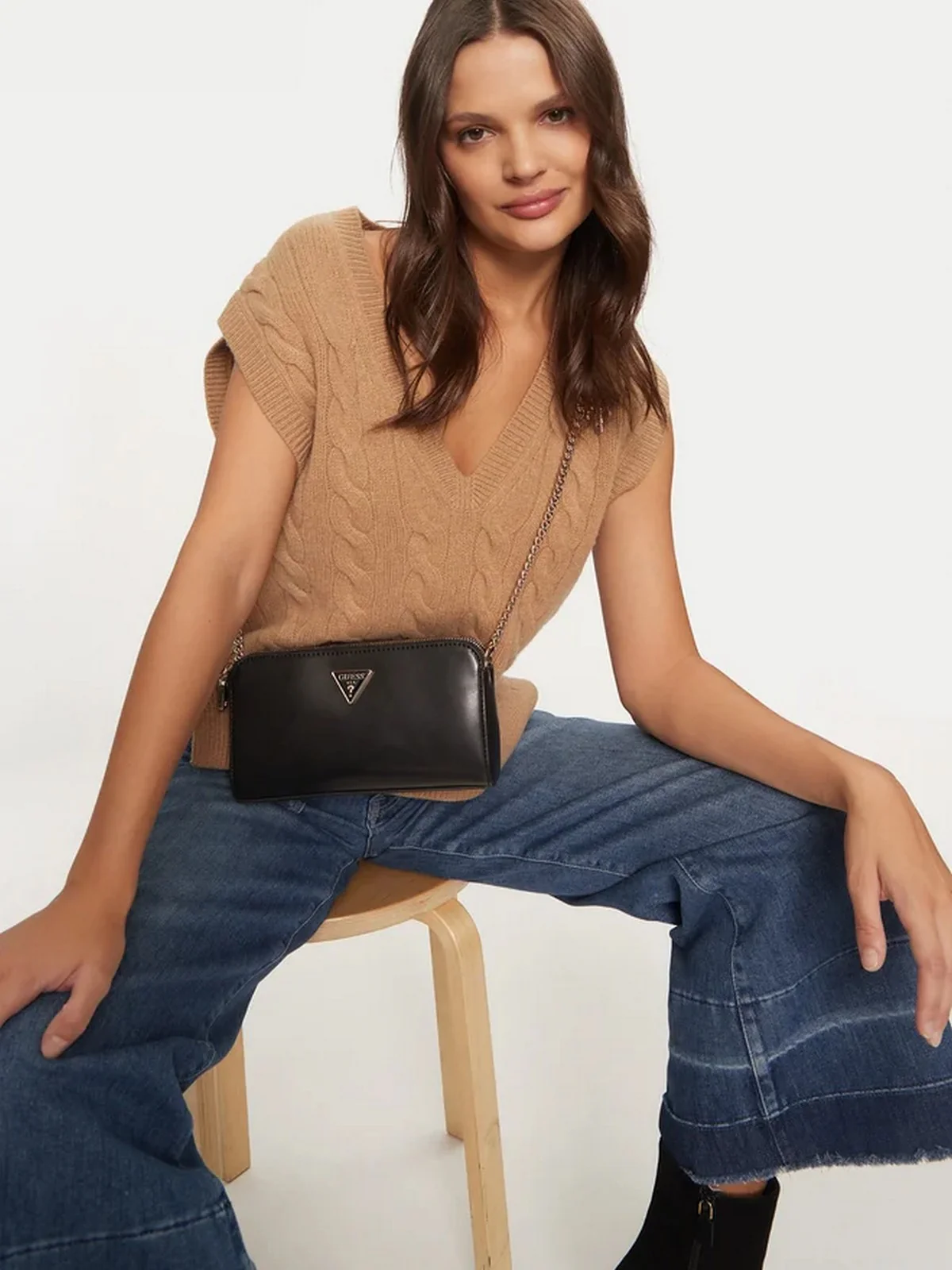 GUESS Borsa Donna DARYNA STATUS CROSSBODY HWVG94 93120 BLA Nero - Image 5