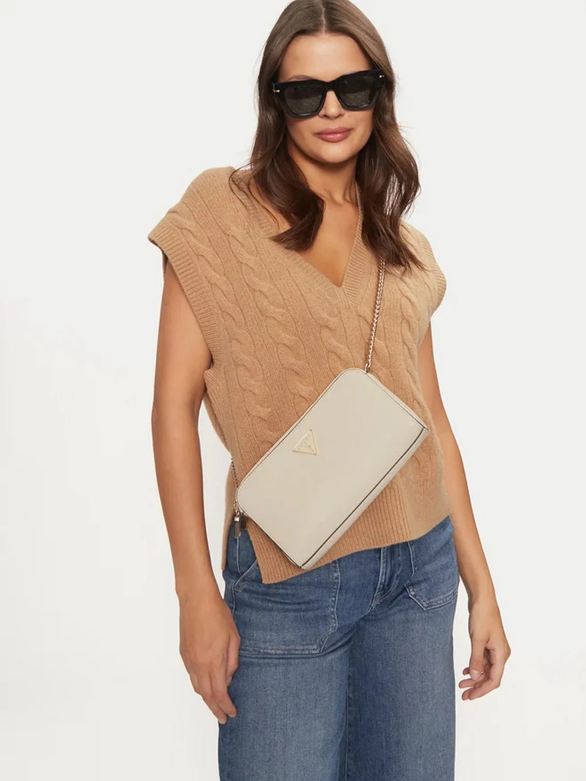 GUESS Borsa Donna DARYNA STATUS CROSSBODY HWVG94 93120 BON Beige - Image 5