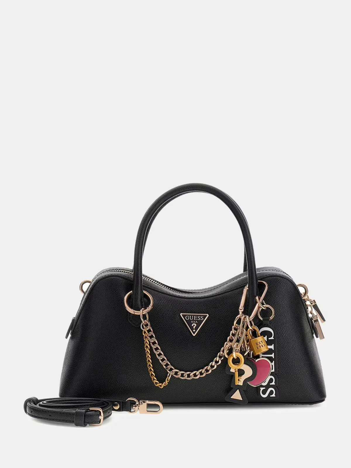 GUESS Borsa Donna DAVINA SATCHEL HWBG98 99060 BLA BLACK - Image 6