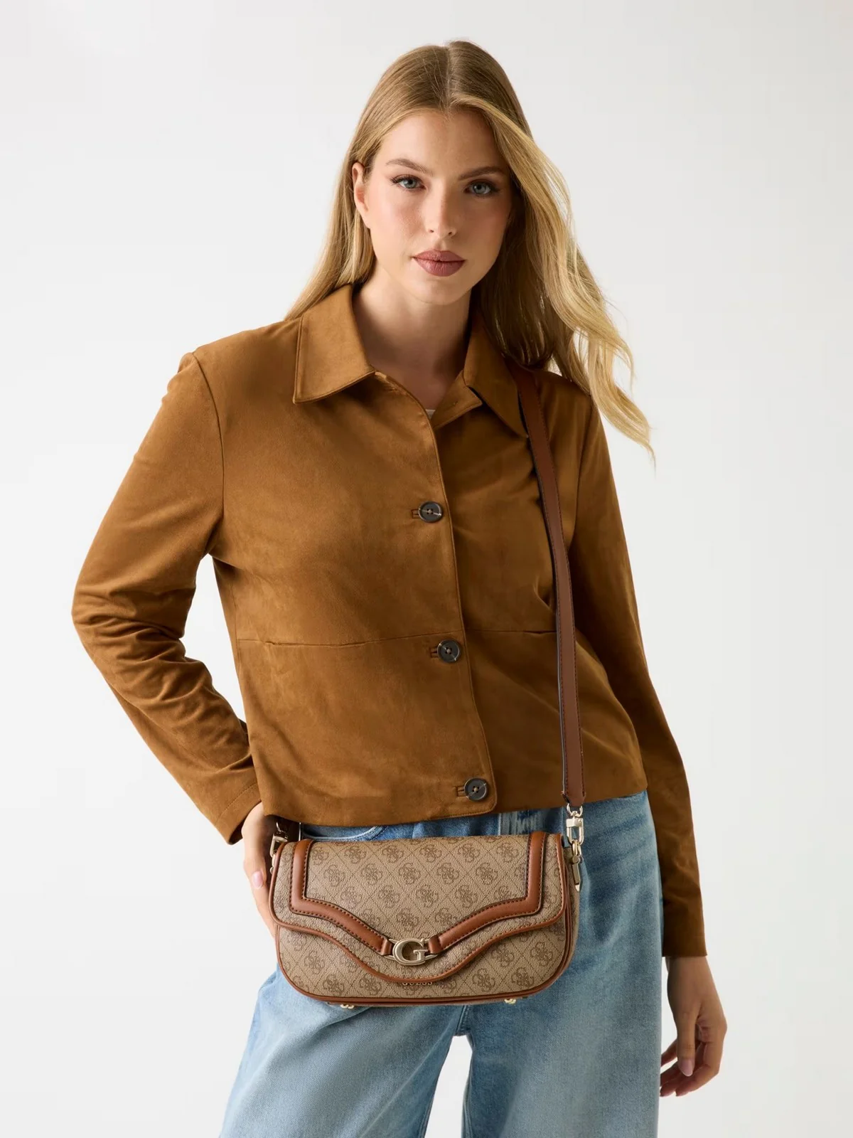 GUESS Borsa Donna DEA FLAP SHOULDER BAG HWSG79 93200 LTL LATTE LOGO - Image 2