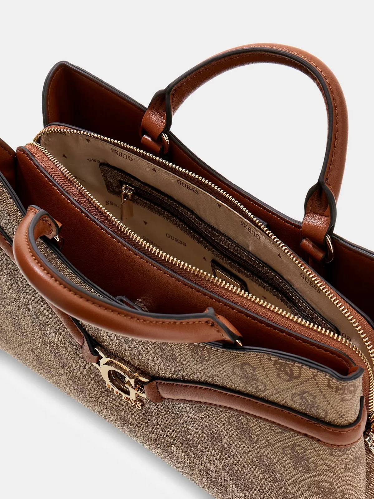 GUESS Borsa Donna DEA GIRLFRIEND SATCHEL HWSG79 93060 LTL LATTE LOGO - Image 3
