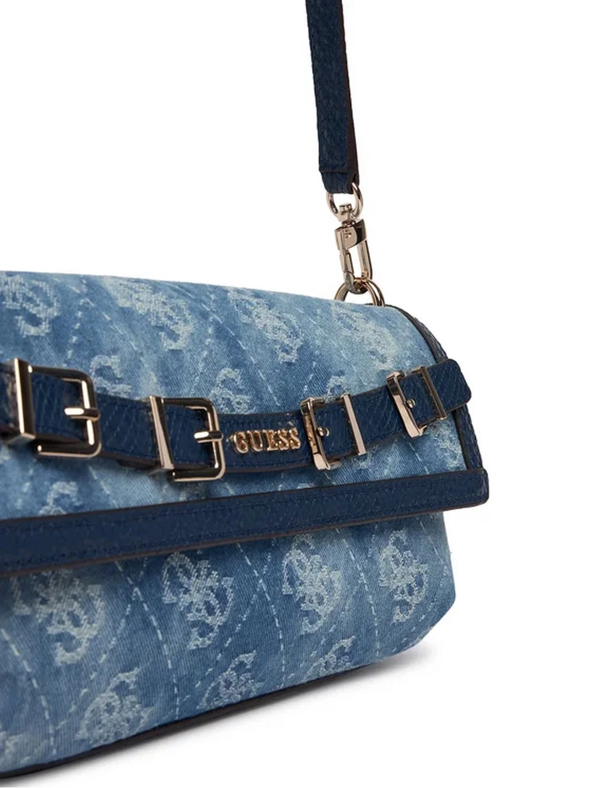 GUESS Borsa Donna DOVIE FLAP SHOULDER BAG HWDG99 09190 DLP DENIM LOGO - Image 5