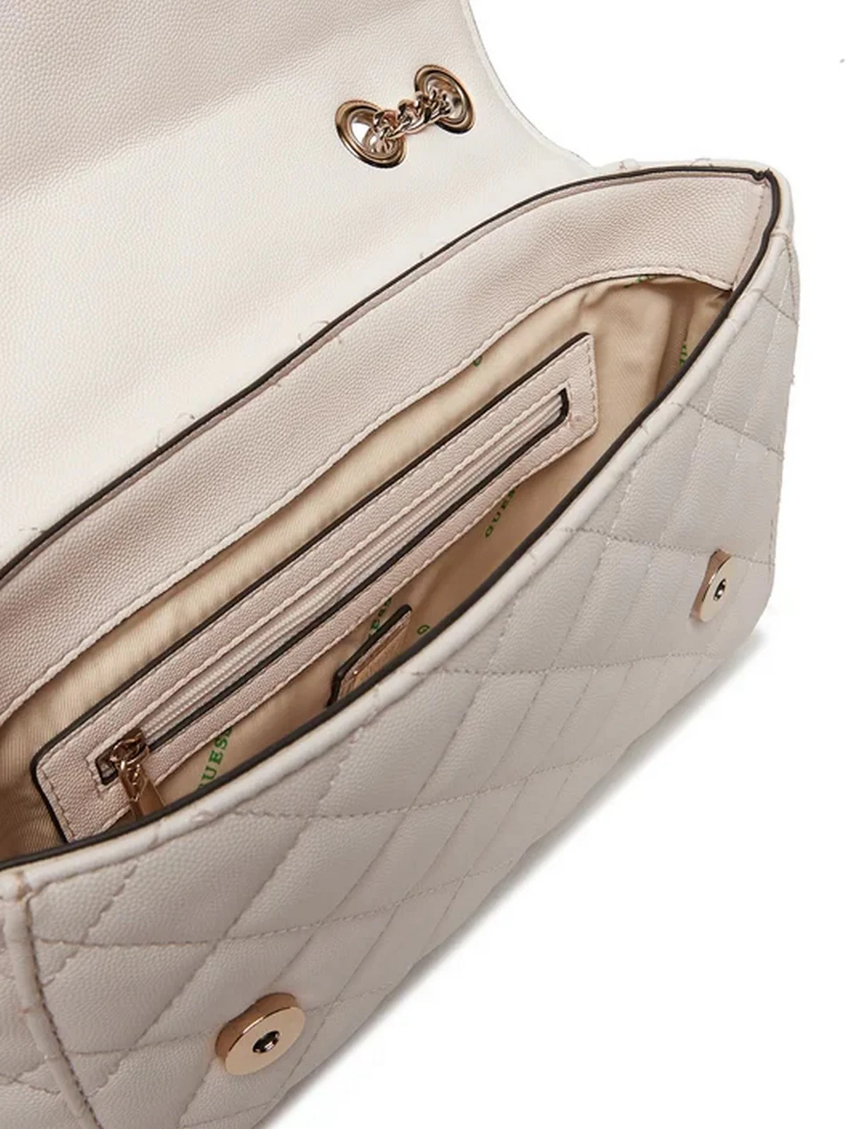 GUESS Borsa Donna Eco Carly Girlfriend HWEQG9 50921 STO Beige - Image 3