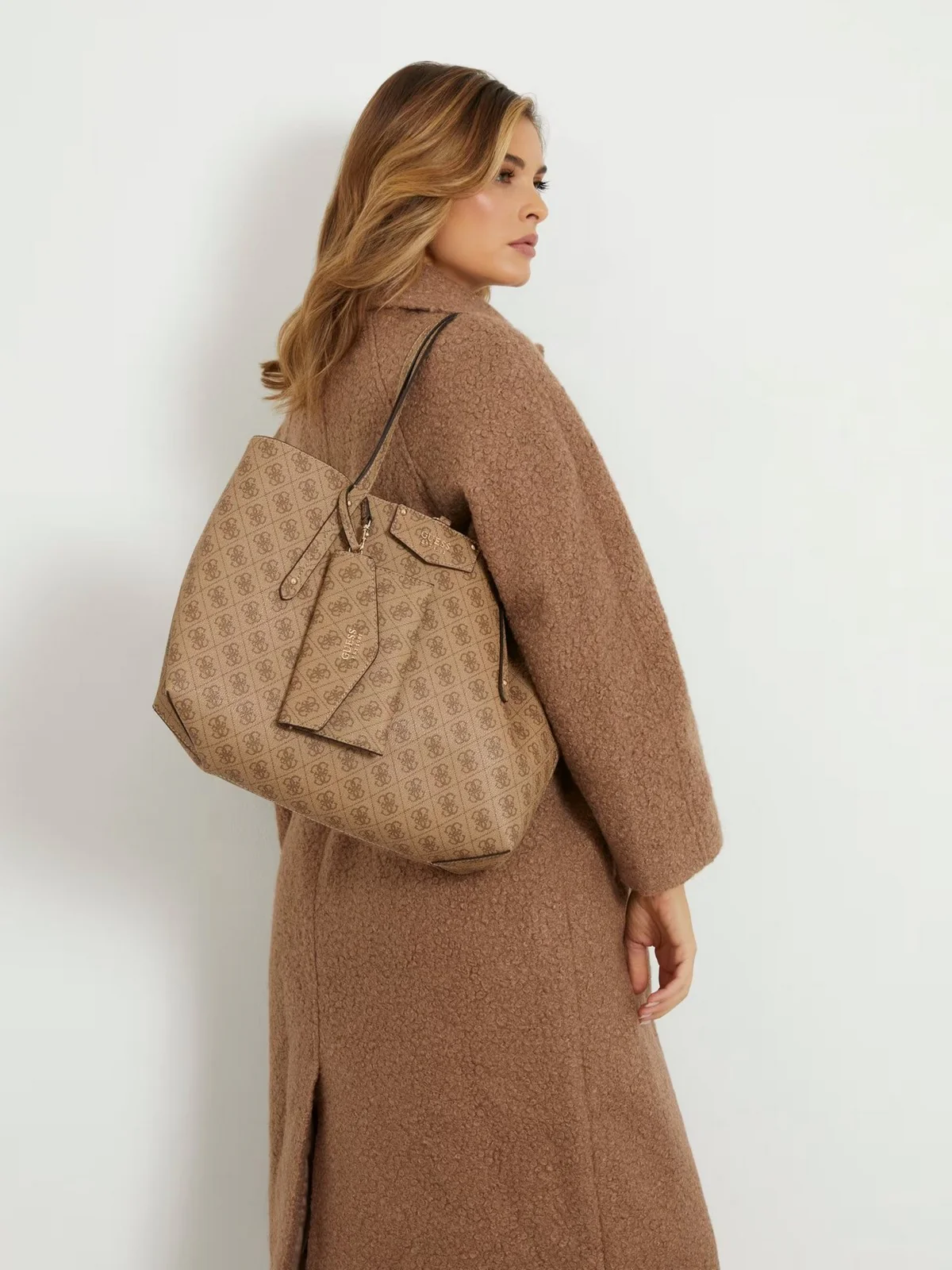 GUESS Borsa Donna Eco Elements Grlfrnd HWEBG8 39023 LTL Marrone - Image 3