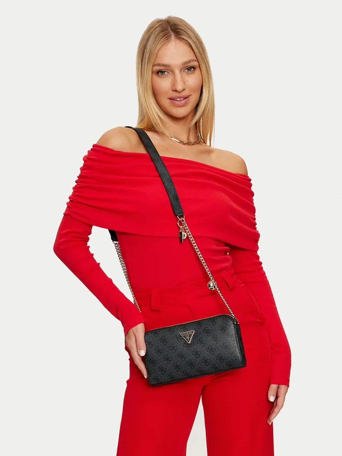 GUESS Borsa Donna ECO ERICA STATUS CROSSBODY HWESG9 51012 CLO Grigio - Image 5