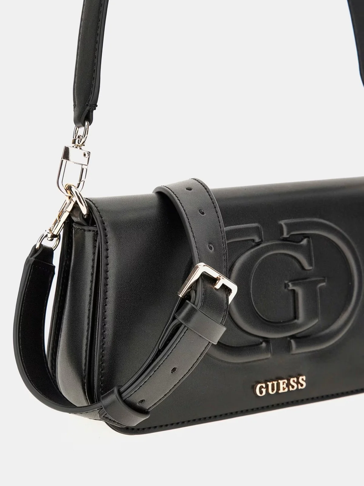 GUESS Borsa Donna Eco Mietta Sml Socie HWEVG9 51320 BLA Nero - Image 4
