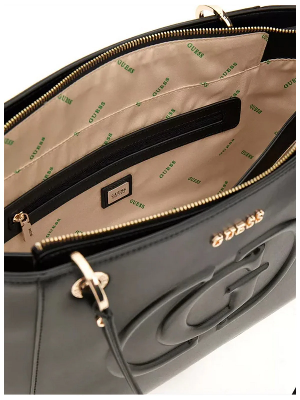 GUESS Borsa Donna Eco Mietta Sml Socie HWEVG9 51325 BLA Nero - Image 2