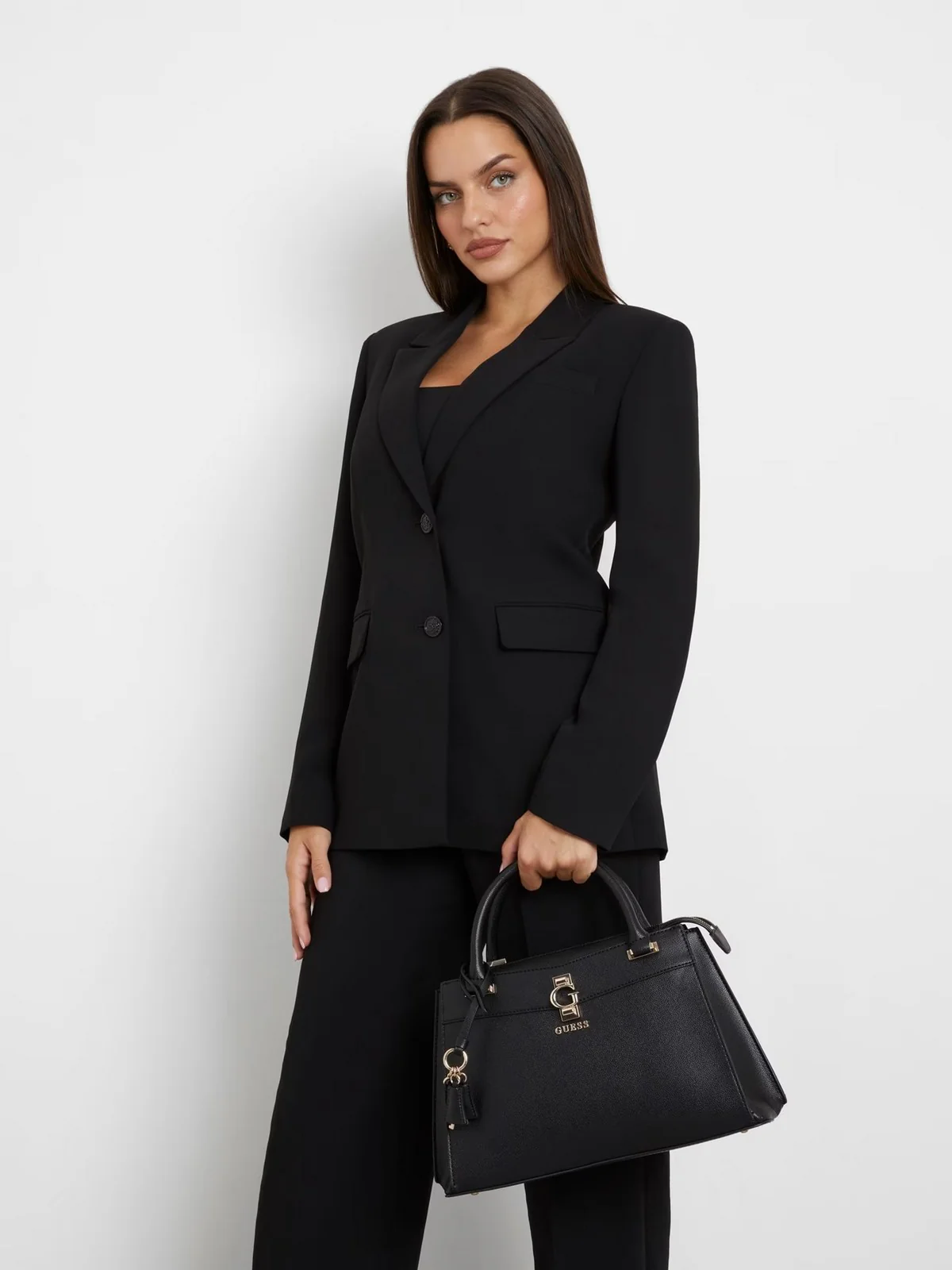 GUESS Borsa Donna Emera Logo Girlfrien HWBG93 31060 BLA Nero - Image 2