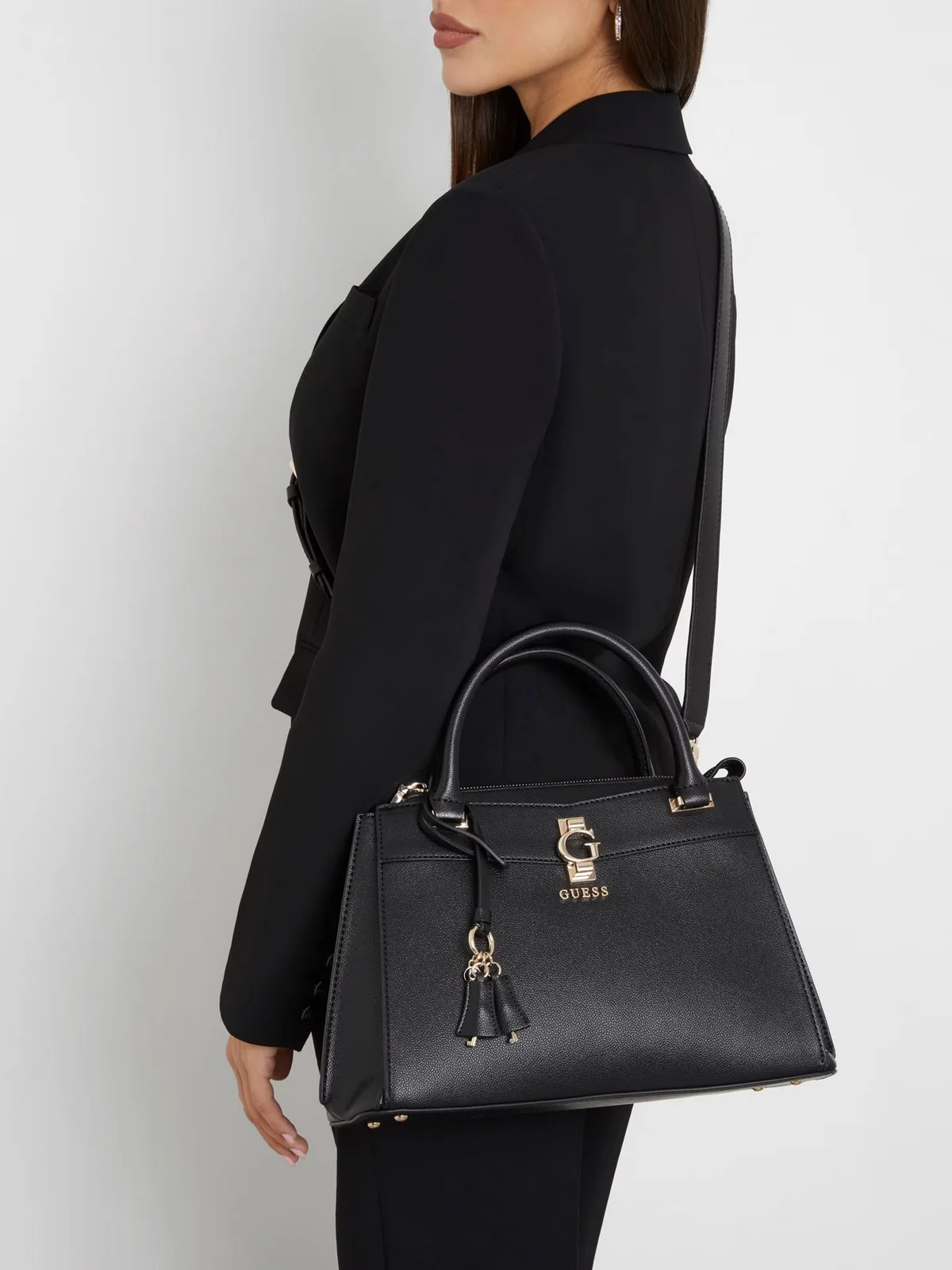 GUESS Borsa Donna Emera Logo Girlfrien HWBG93 31060 BLA Nero - Image 3