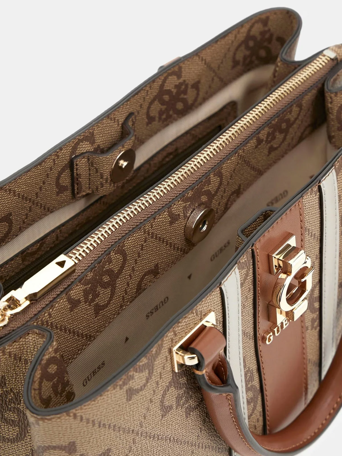 GUESS Borsa Donna ERENIA GIRLFRIEND SATCHEL HWSO78 38060 LTL LATTE LOGO - Image 3