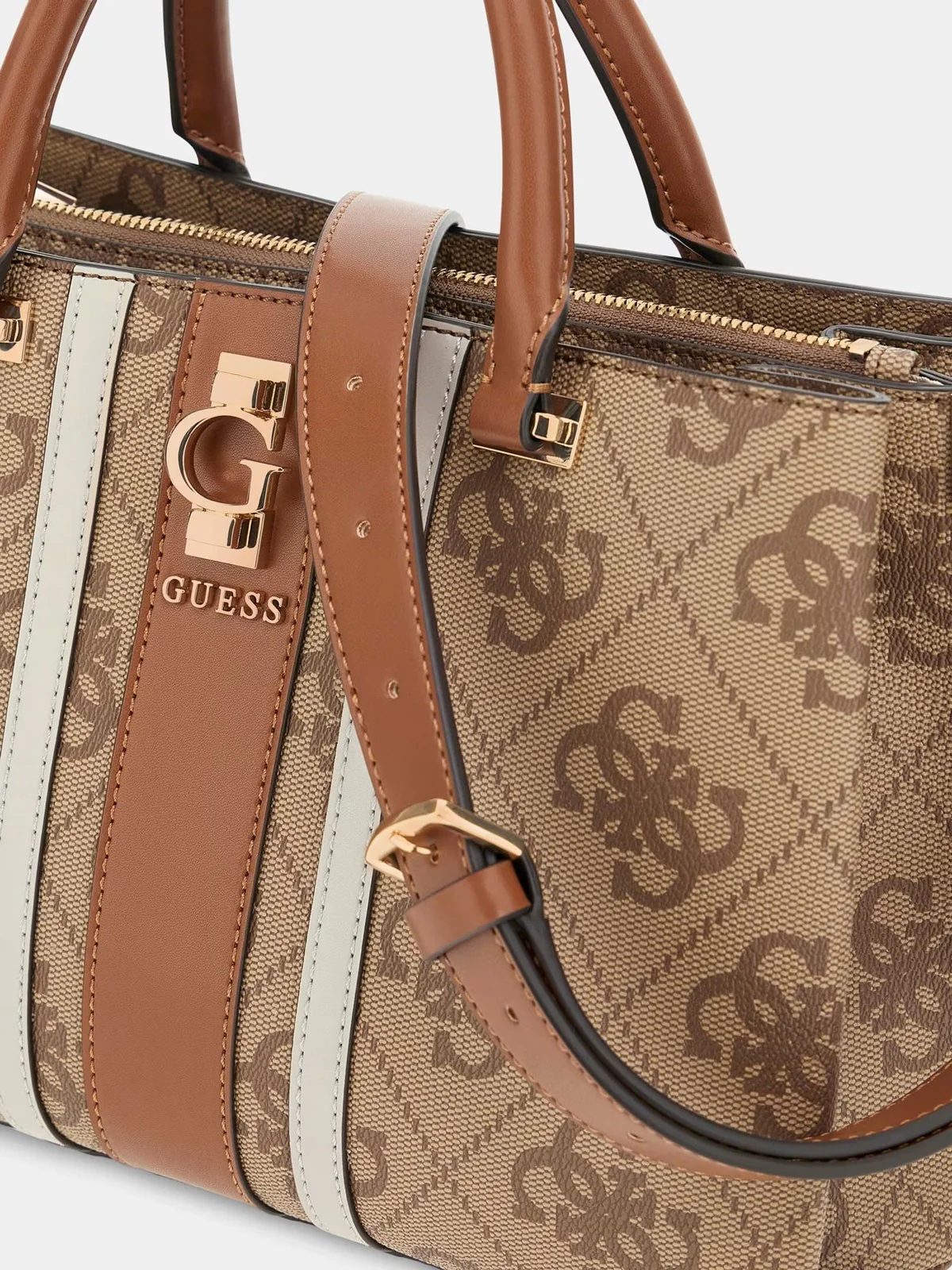 GUESS Borsa Donna ERENIA GIRLFRIEND SATCHEL HWSO78 38060 LTL LATTE LOGO - Image 4