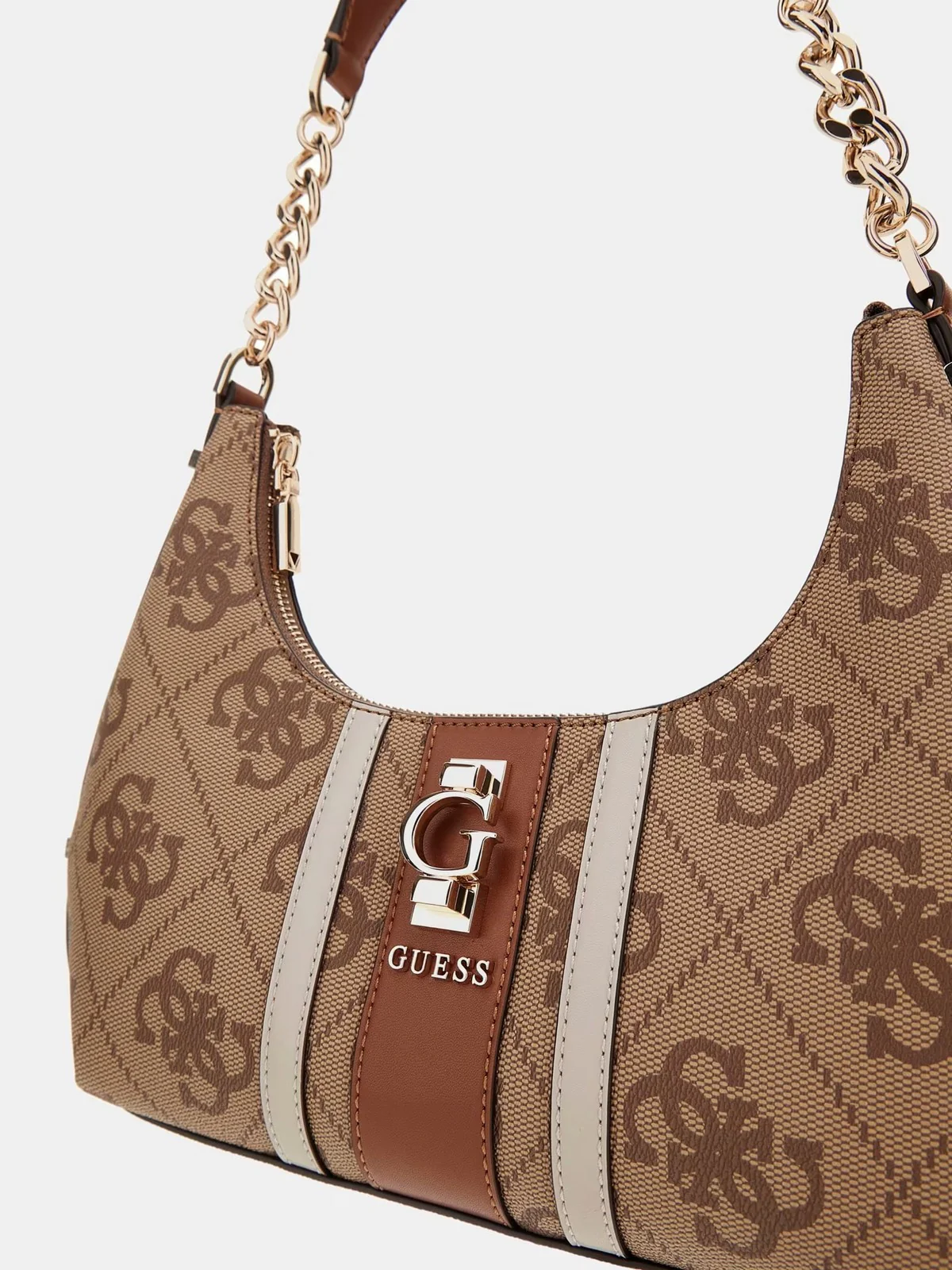 GUESS Borsa Donna ERENIA TOP ZIP SHOULDER BAG HWSO78 38180 LTL LATTE LOGO - Image 5