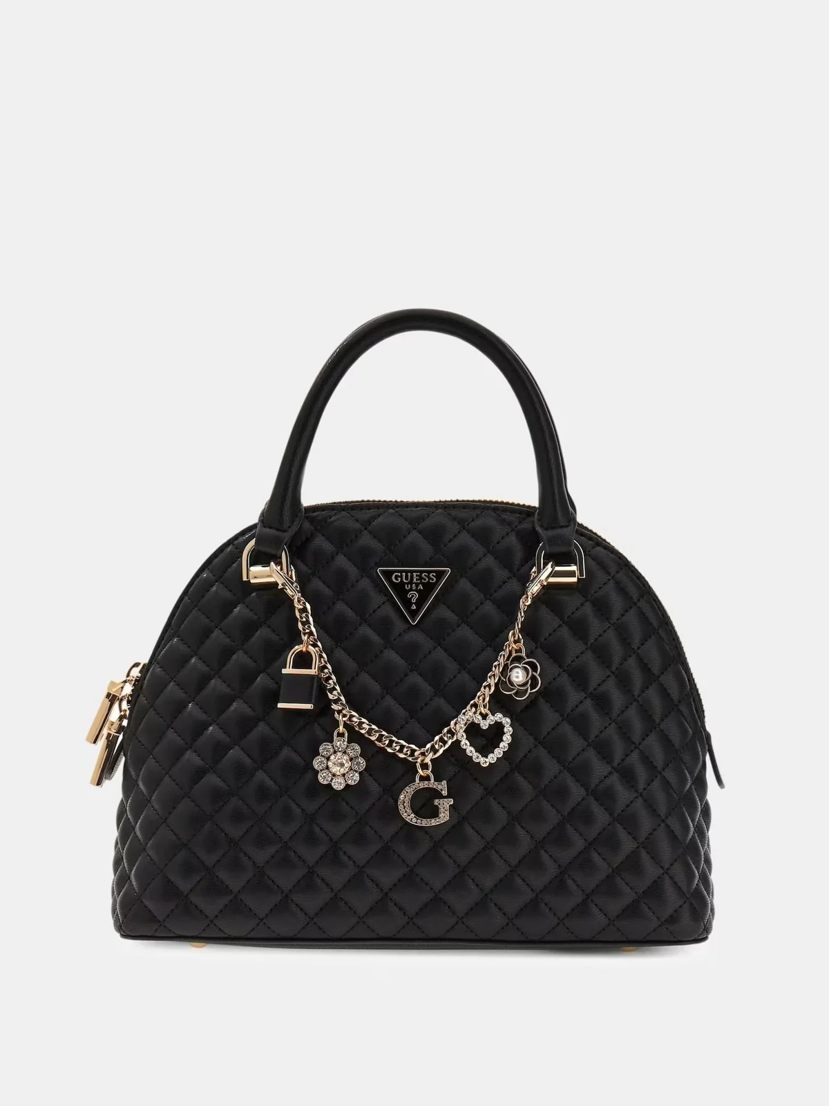 GUESS Borsa Donna EVERLEE DOME SATCHEL HWEG86 79050 BLA BLACK - Image 2