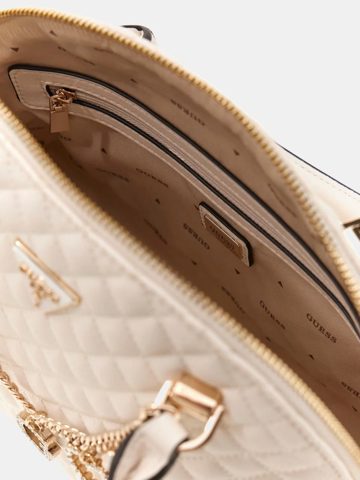 GUESS Borsa Donna EVERLEE DOME SATCHEL HWEG86 79050 OFF off white - Image 6