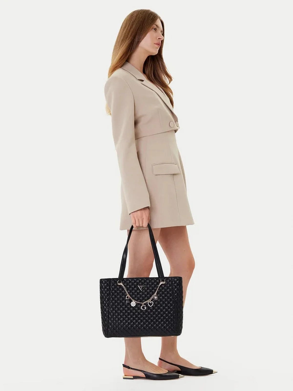 GUESS Borsa Donna EVERLEE NOEL TOTE HWEG86 79250 BLA BLACK - Image 2