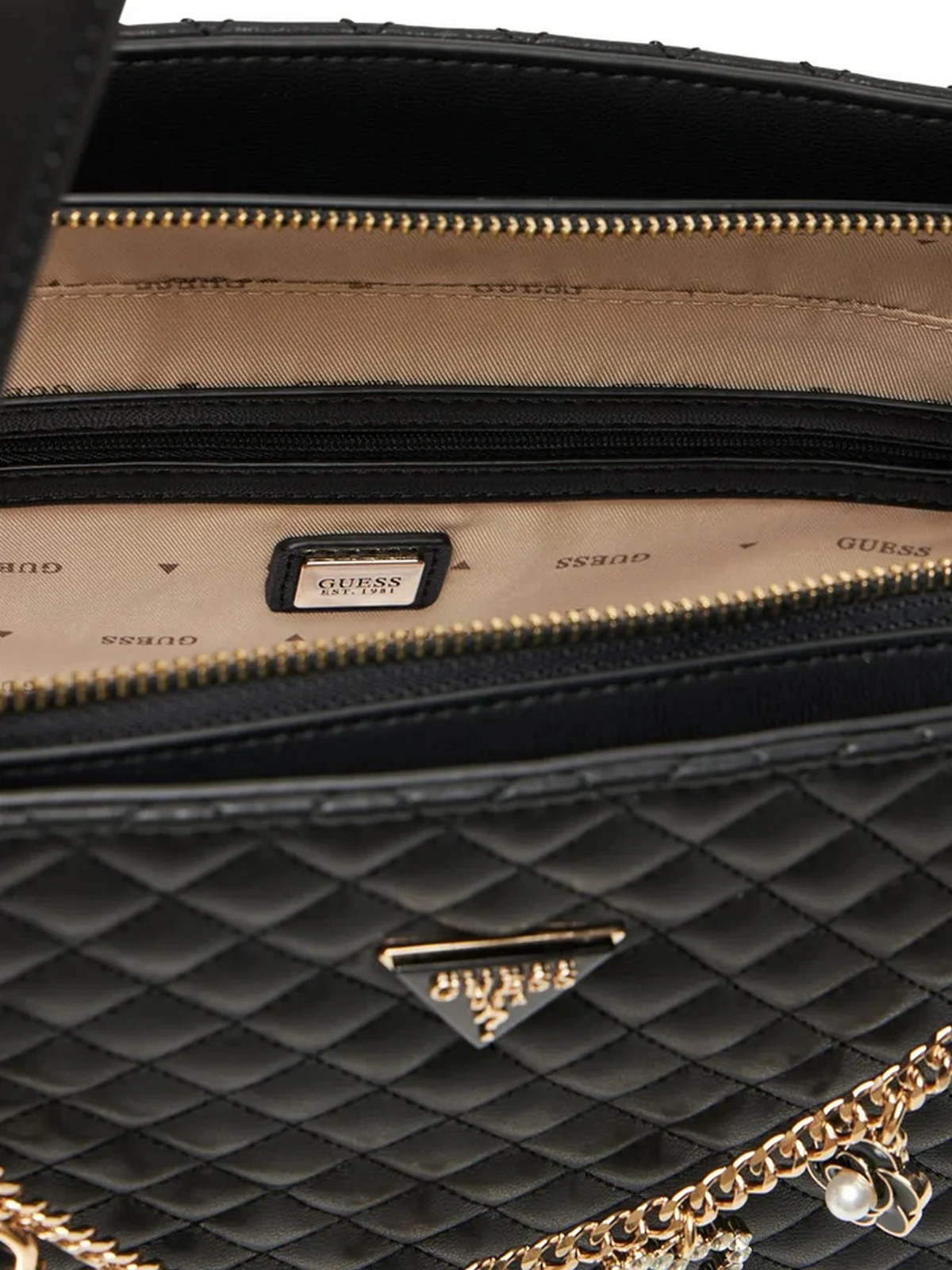 GUESS Borsa Donna EVERLEE NOEL TOTE HWEG86 79250 BLA BLACK - Image 6