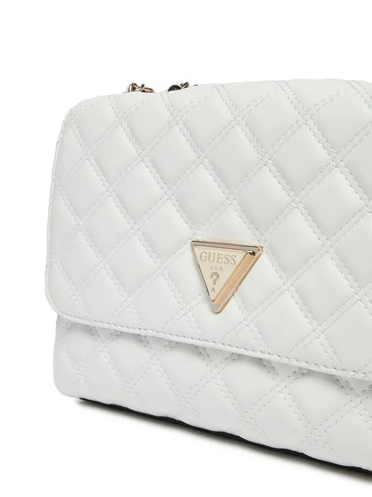 GUESS Borsa Donna GIULLY 2 CMPRTMNT CNVRTBLE FLP HWQG87 48200 WHI Bianco - Image 2