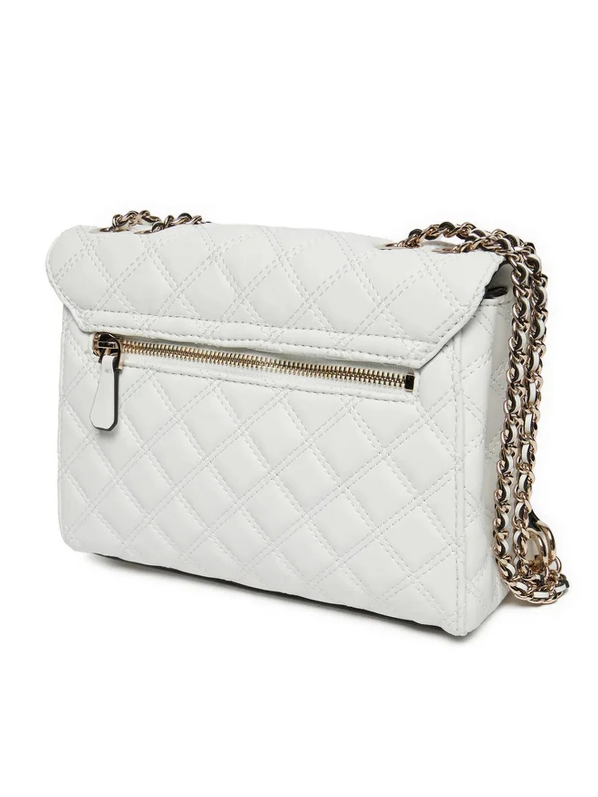 GUESS Borsa Donna GIULLY 2 CMPRTMNT CNVRTBLE FLP HWQG87 48200 WHI Bianco - Image 3
