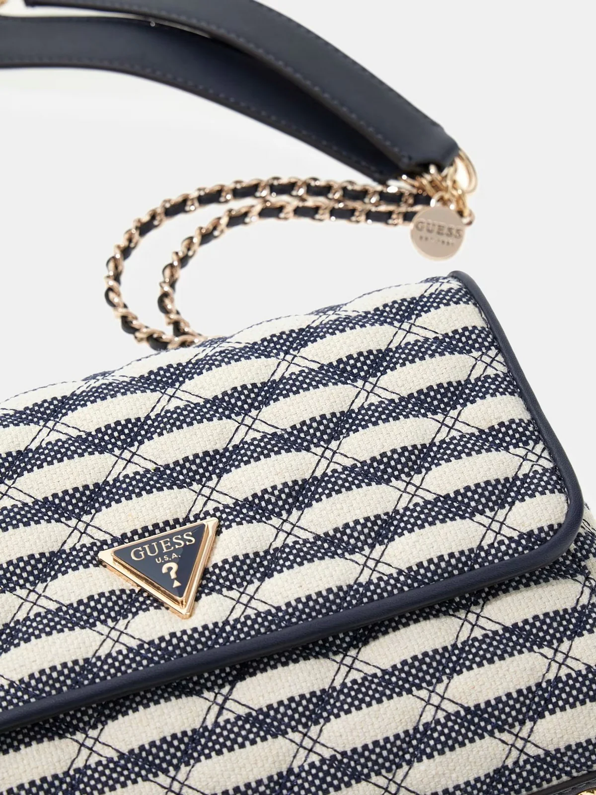 GUESS Borsa Donna GIULLY II 2 COMP CNVRTBLE FLAP HWAG96 73200 NML NAVY MULTI - Image 4