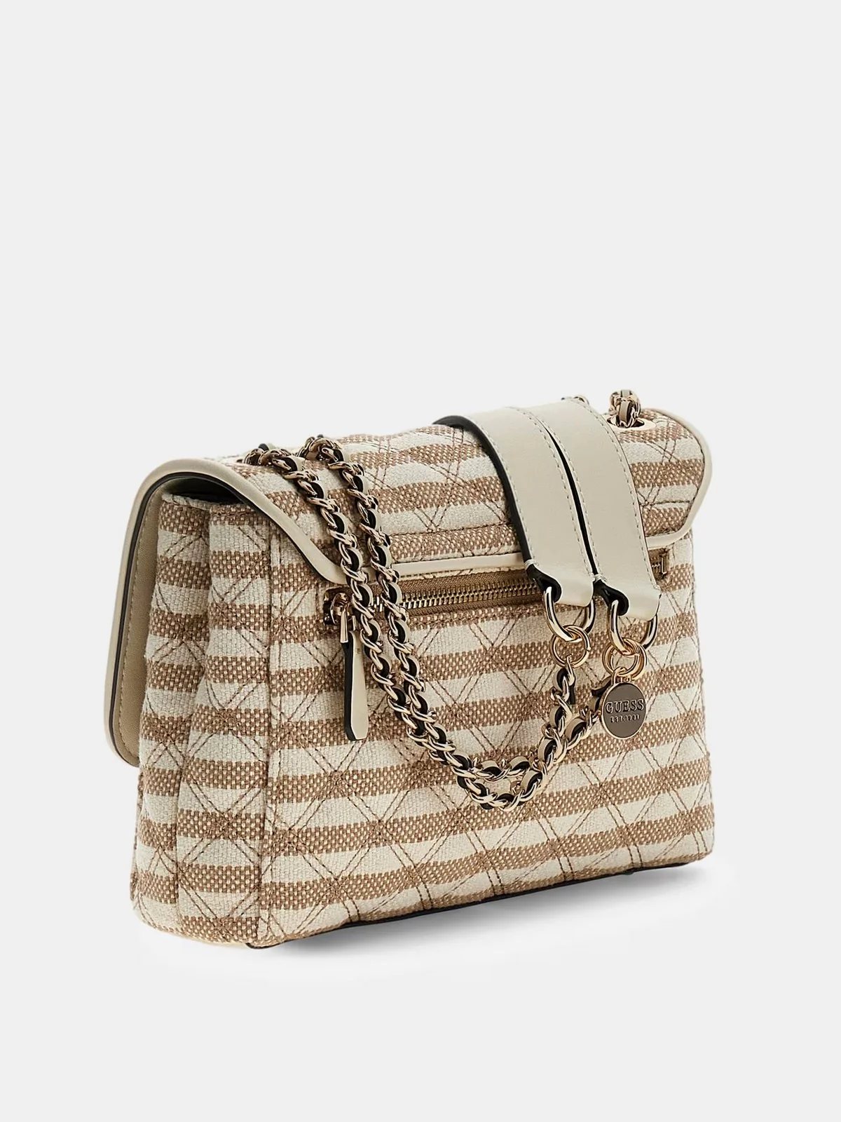 GUESS Borsa Donna GIULLY II 2 COMP CNVRTBLE FLAP HWAG96 73200 TMU TAUPE MULTI - Image 2
