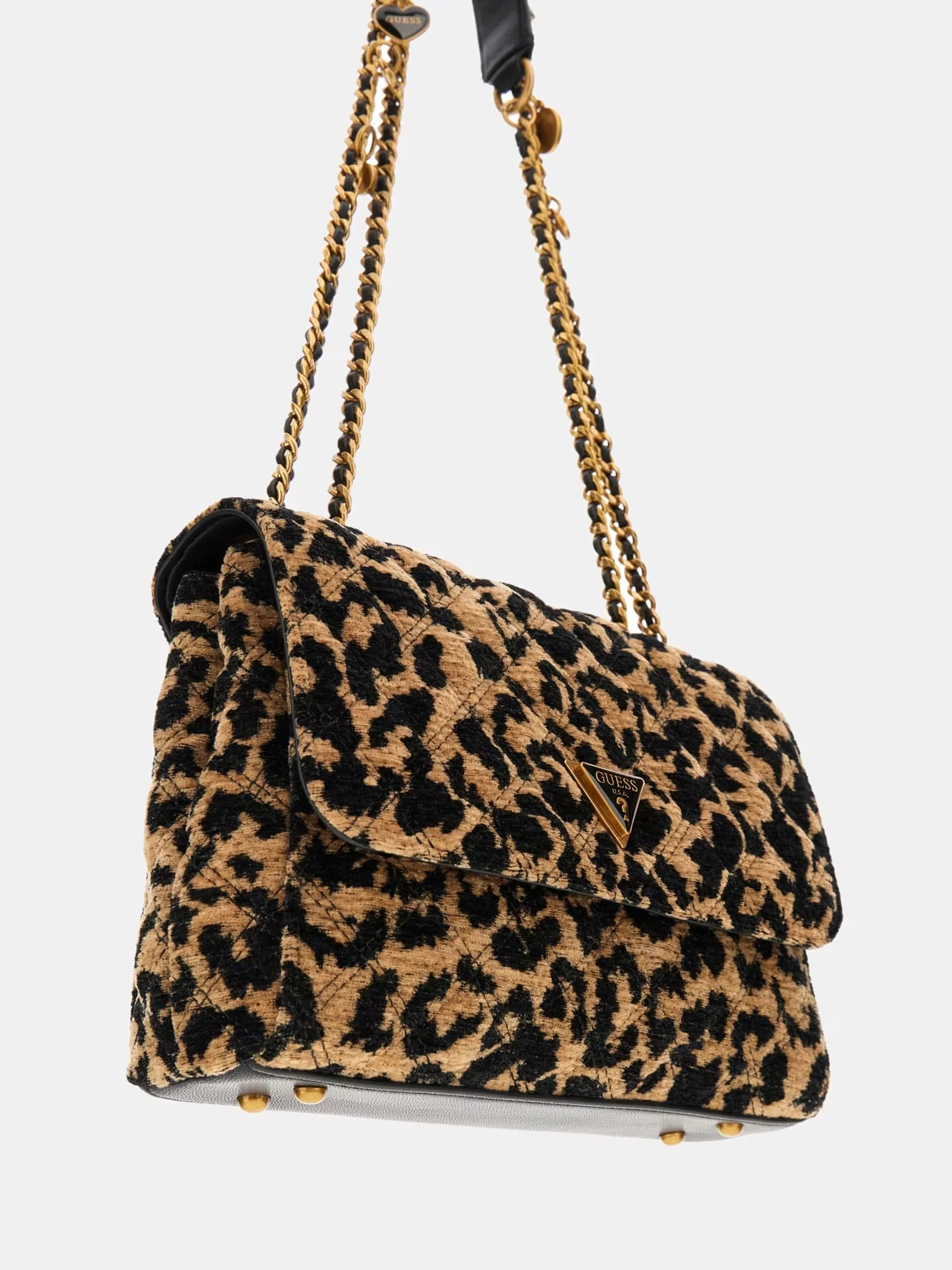 GUESS Borsa Donna GIULLY II 2 COMP CNVRTBLE FLAP HWLG96 73200 DRP DARK LEO - Image 4
